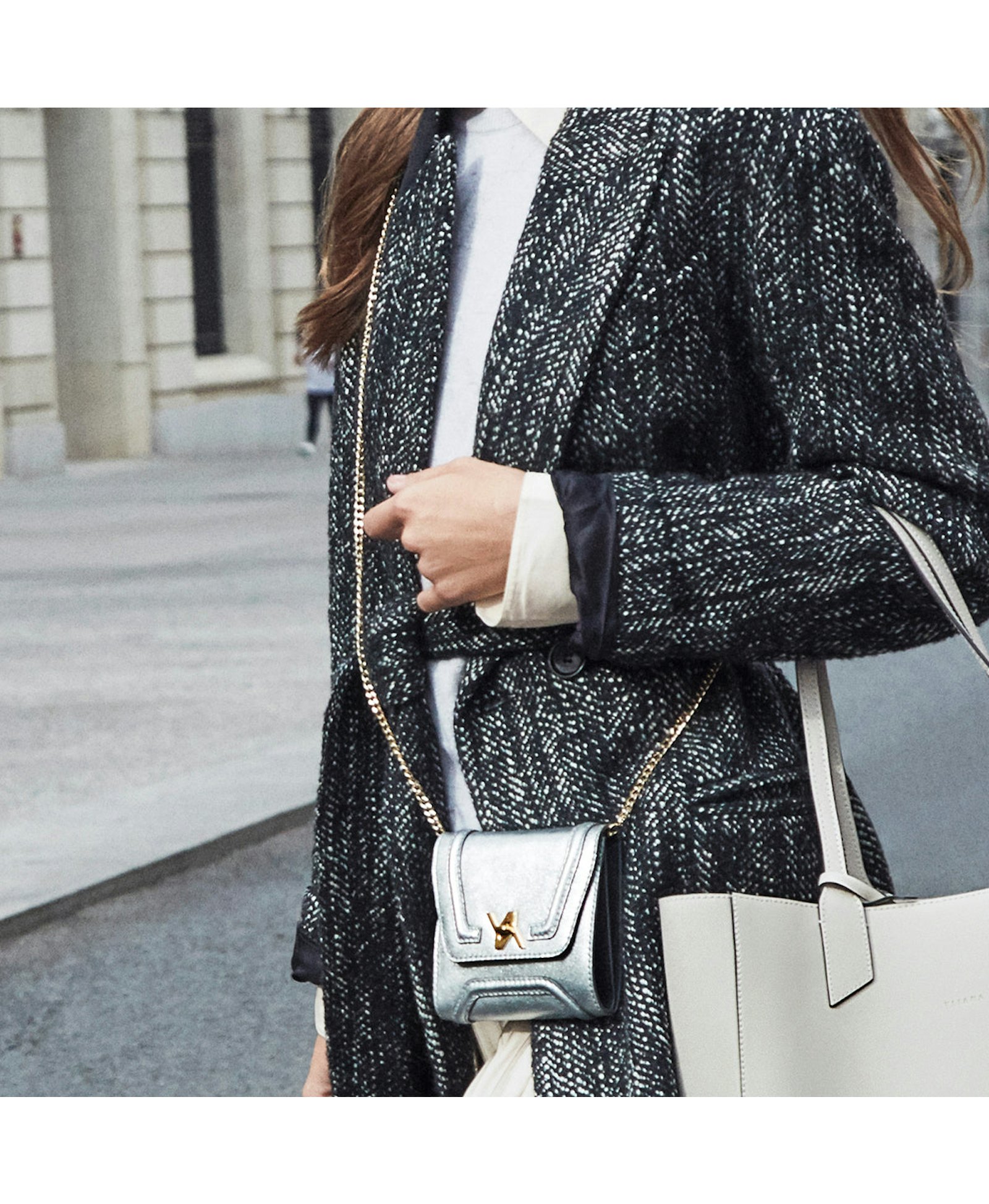 Mini Giovanna Pocket metallic silver made by Yliana Yepez