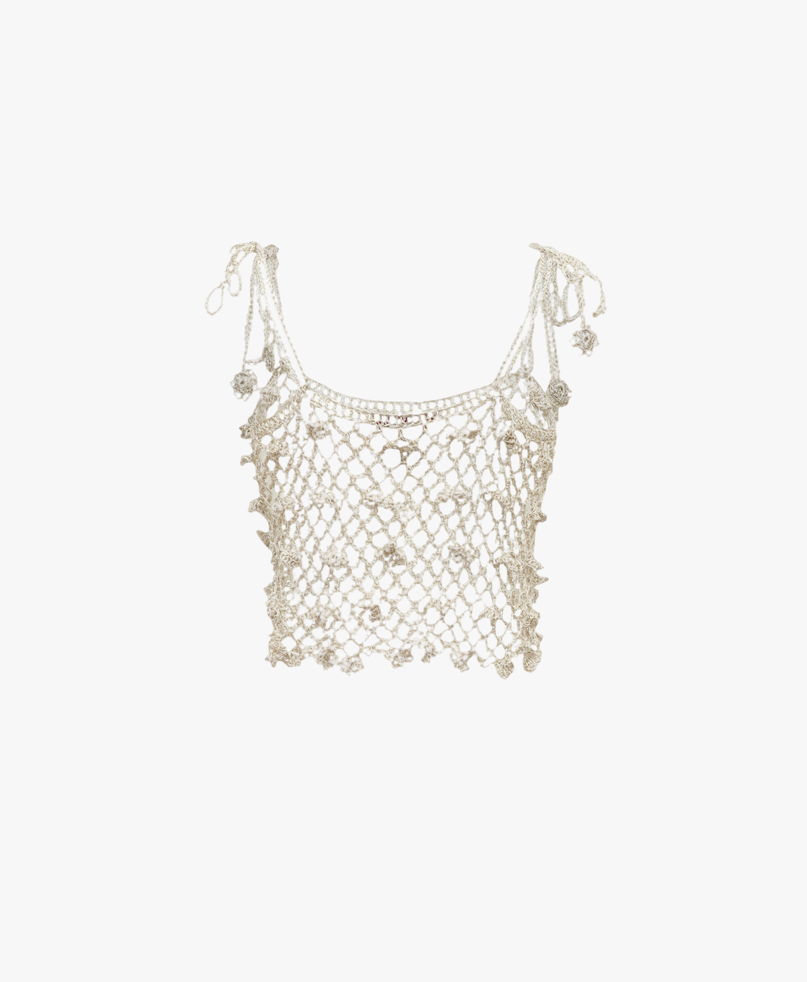 Metallic Handmade Crochet Top made by ANDREEVA