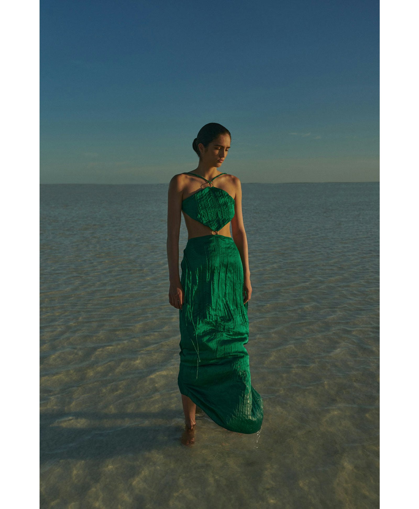 Kira Maxi Dress in Green made by BAOBAB