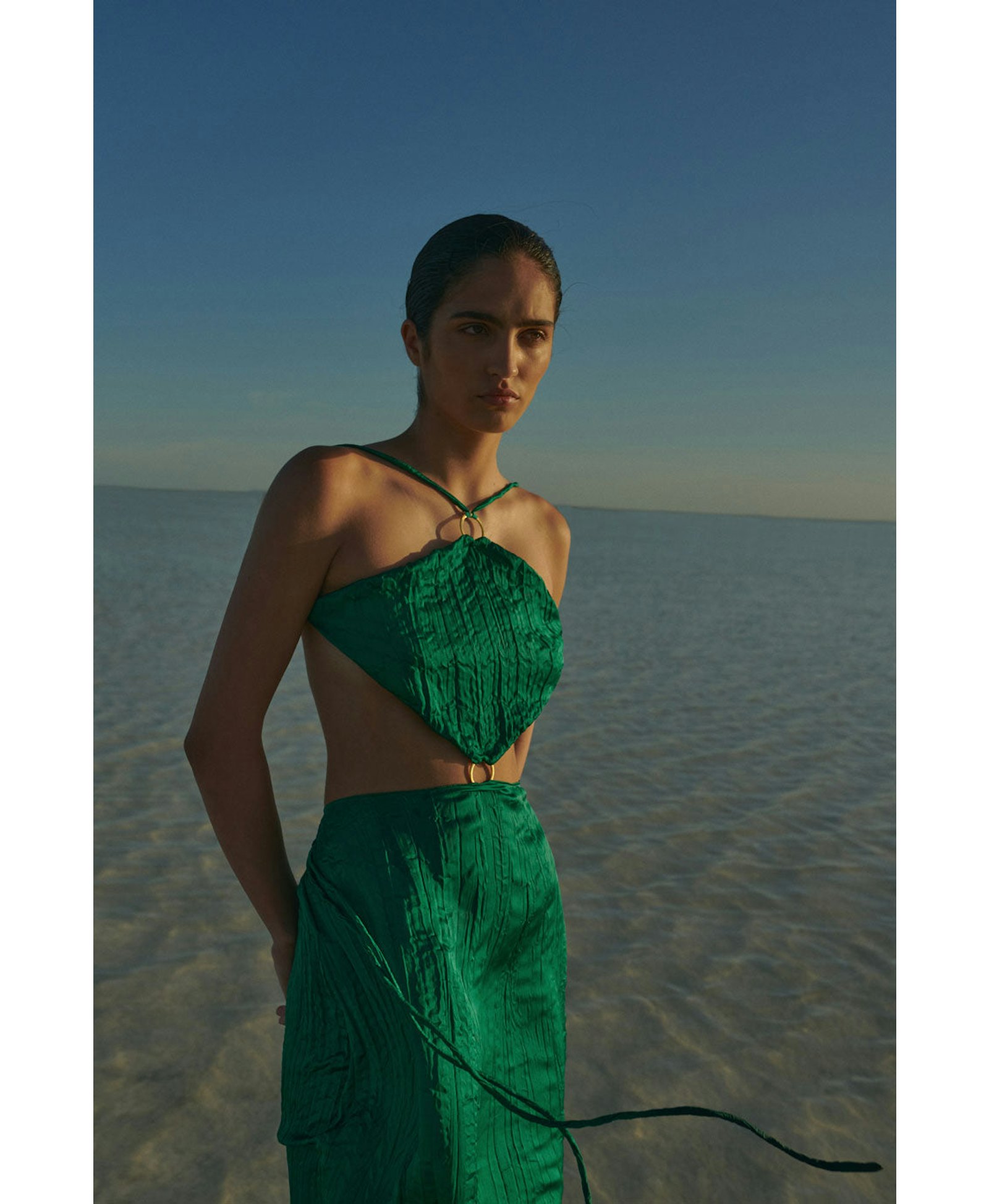 Kira Maxi Dress in Green made by BAOBAB