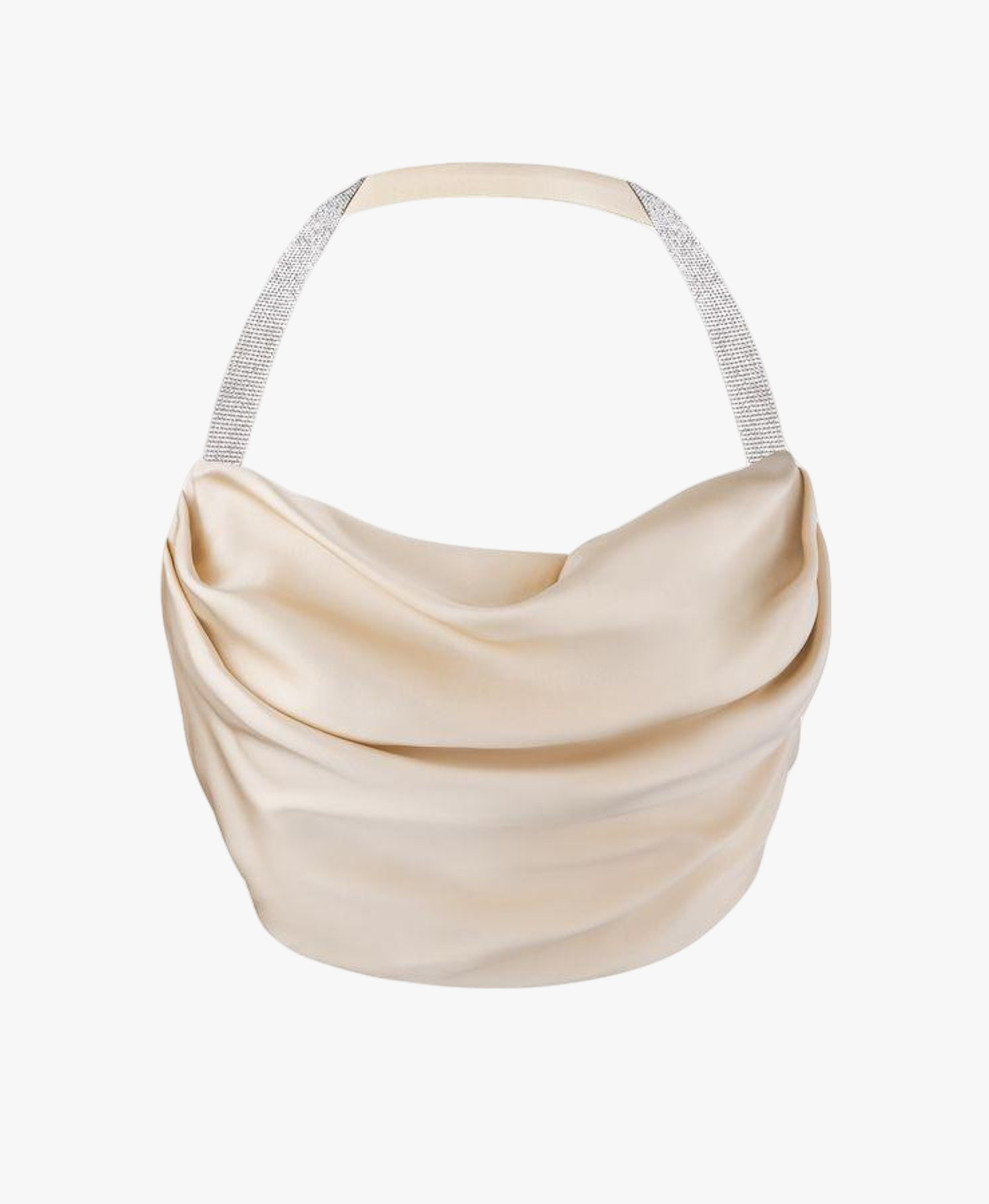 Silk top with crystal ribbons made by NUÉ