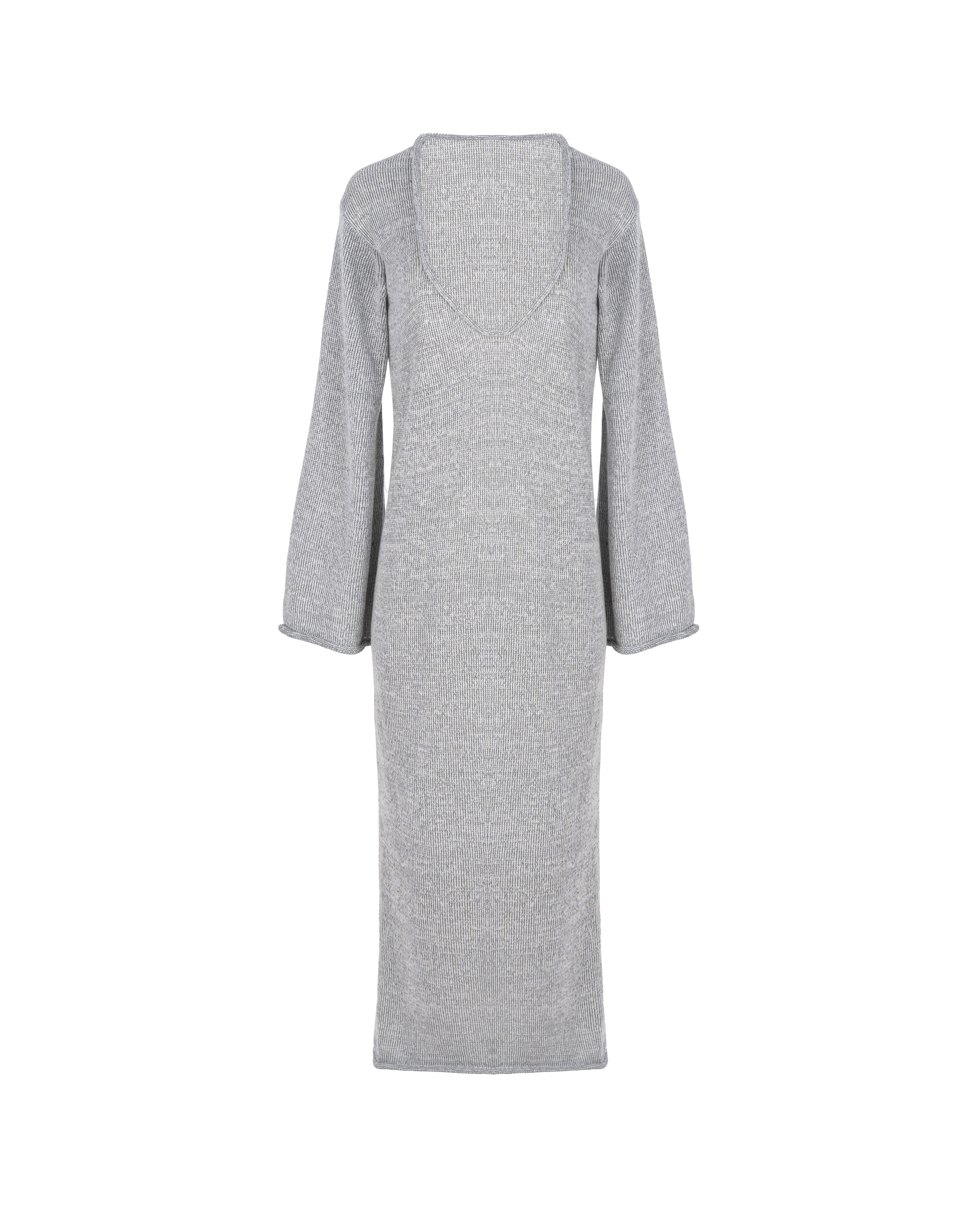 Shop Knitel Reflective Maxi Dress In Silver