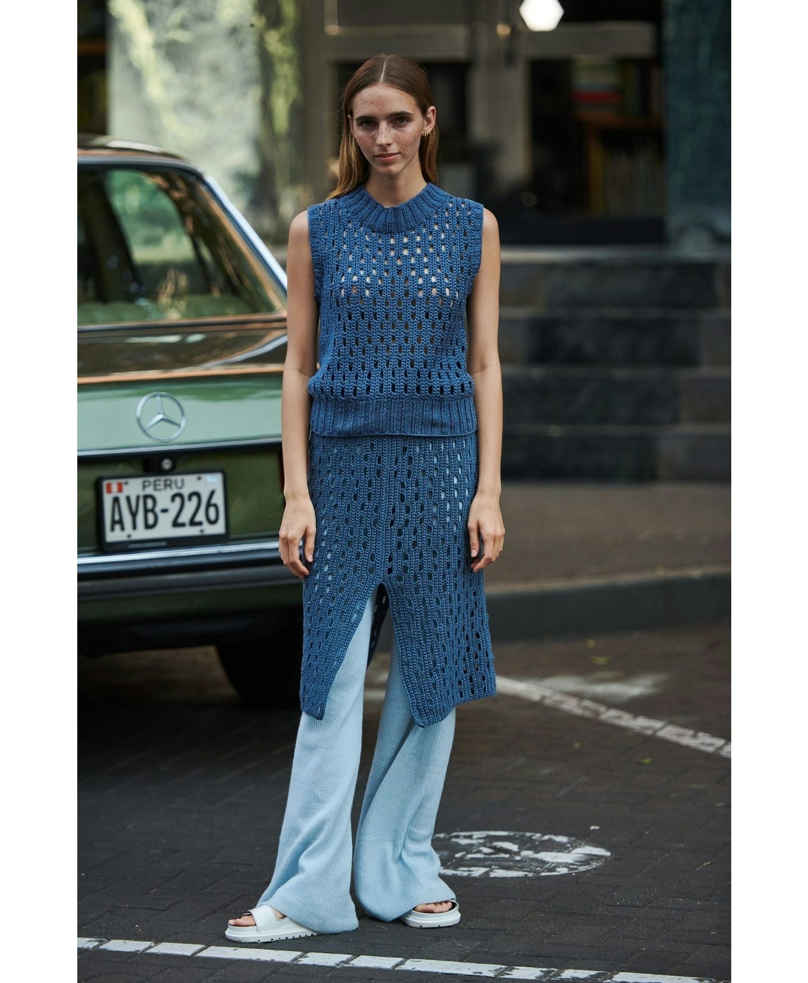 Alissa Top in Blue made by AYNI