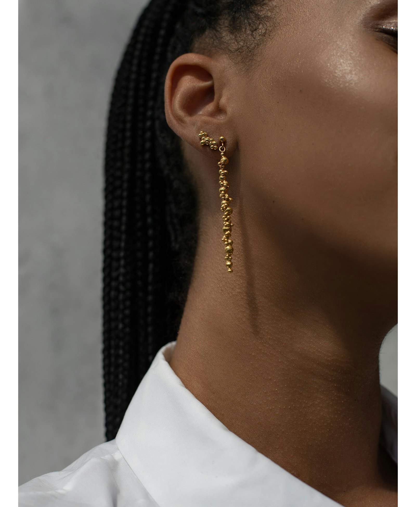 Céleste Deux Earrings Gold in Gold made by Eva Remenyi