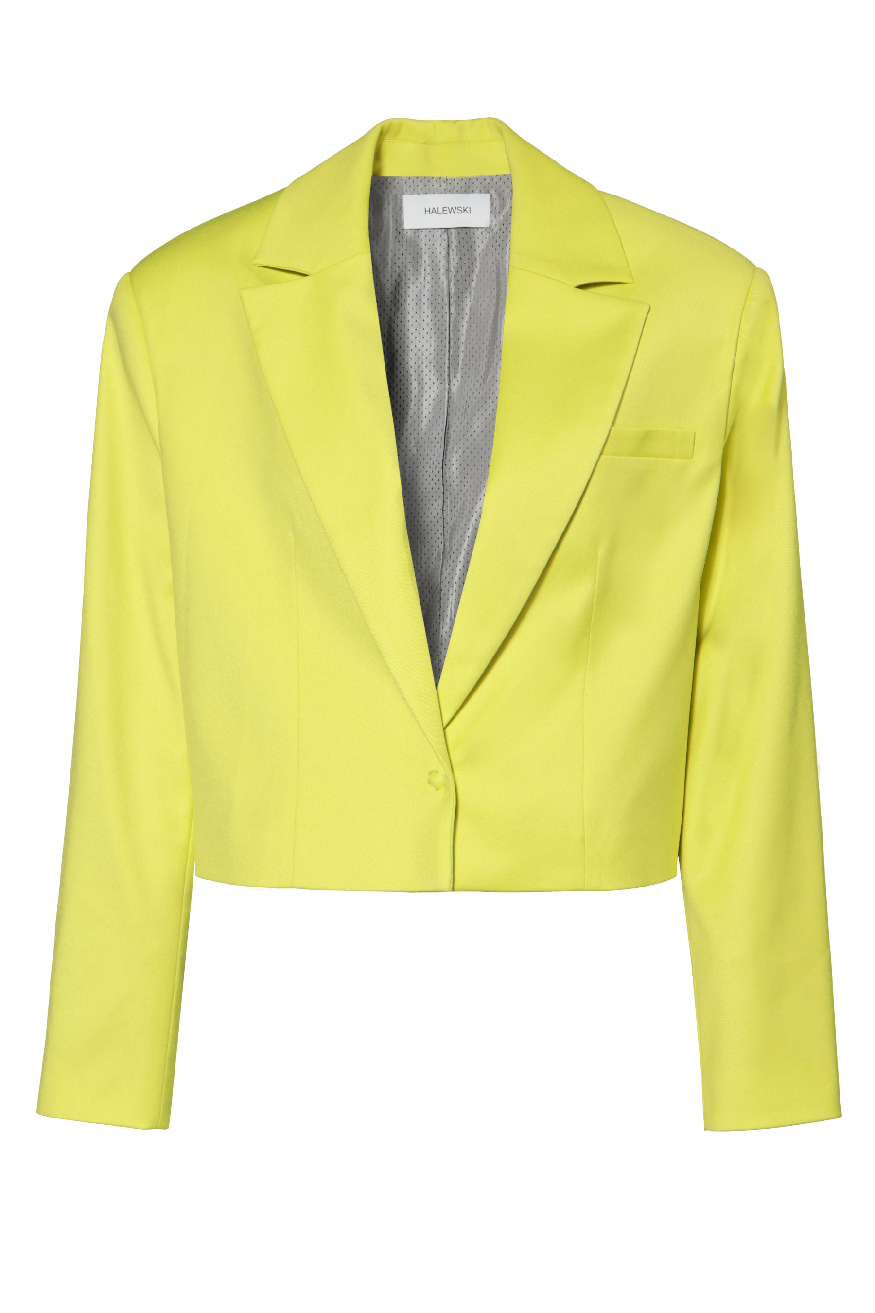 Shop Halewski Blazer Lora Wild Lime In Flax Yellow