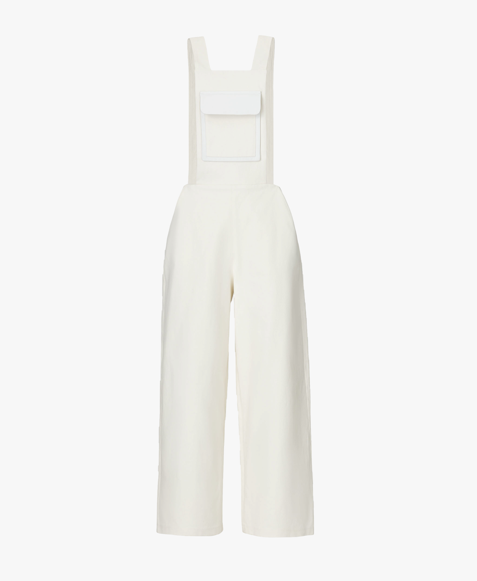 London Denim Jumpsuit in White made by Vestiaire d'un Oiseau Libre