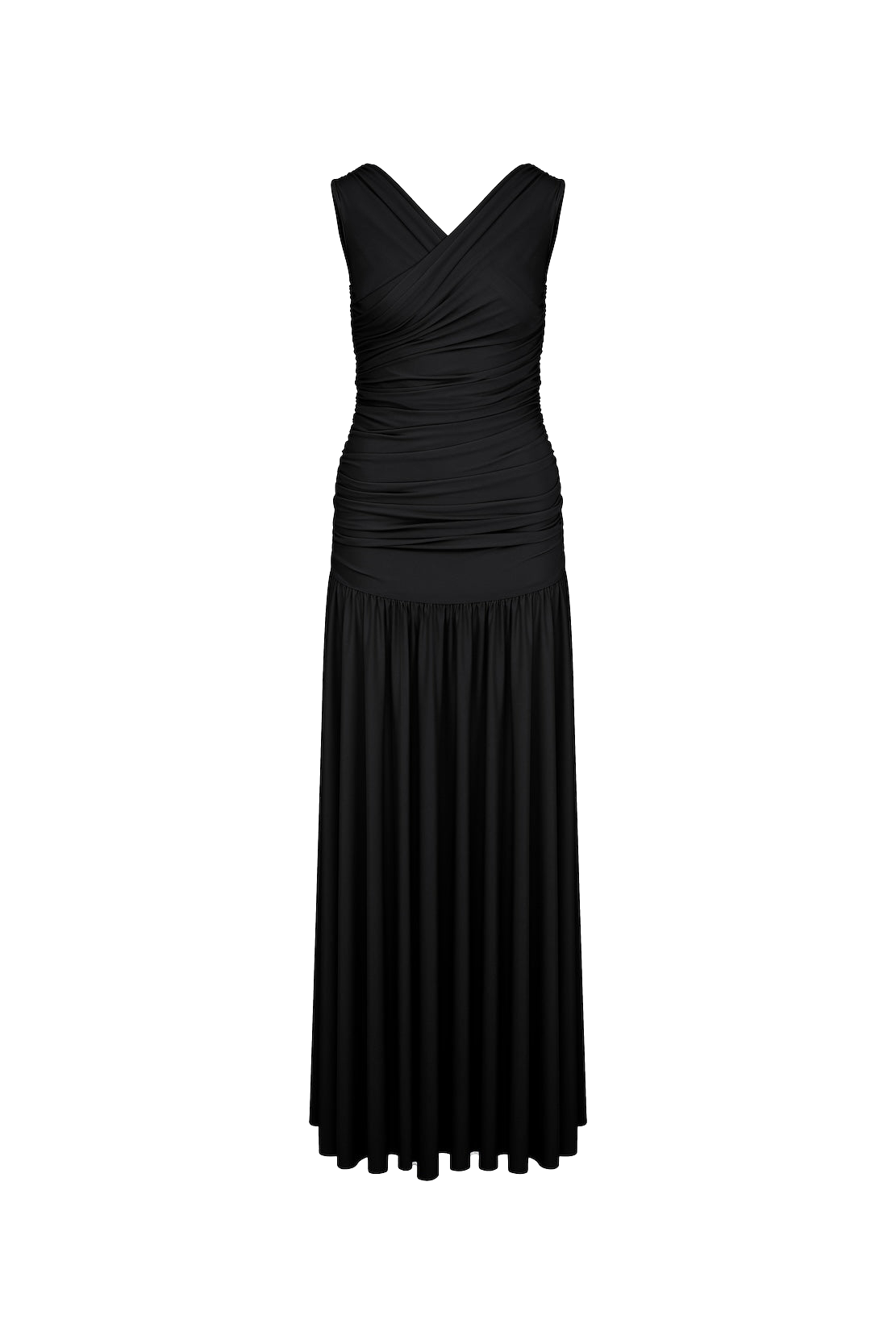 Shop Nazli Ceren Purley Jersey Long Dress In Black