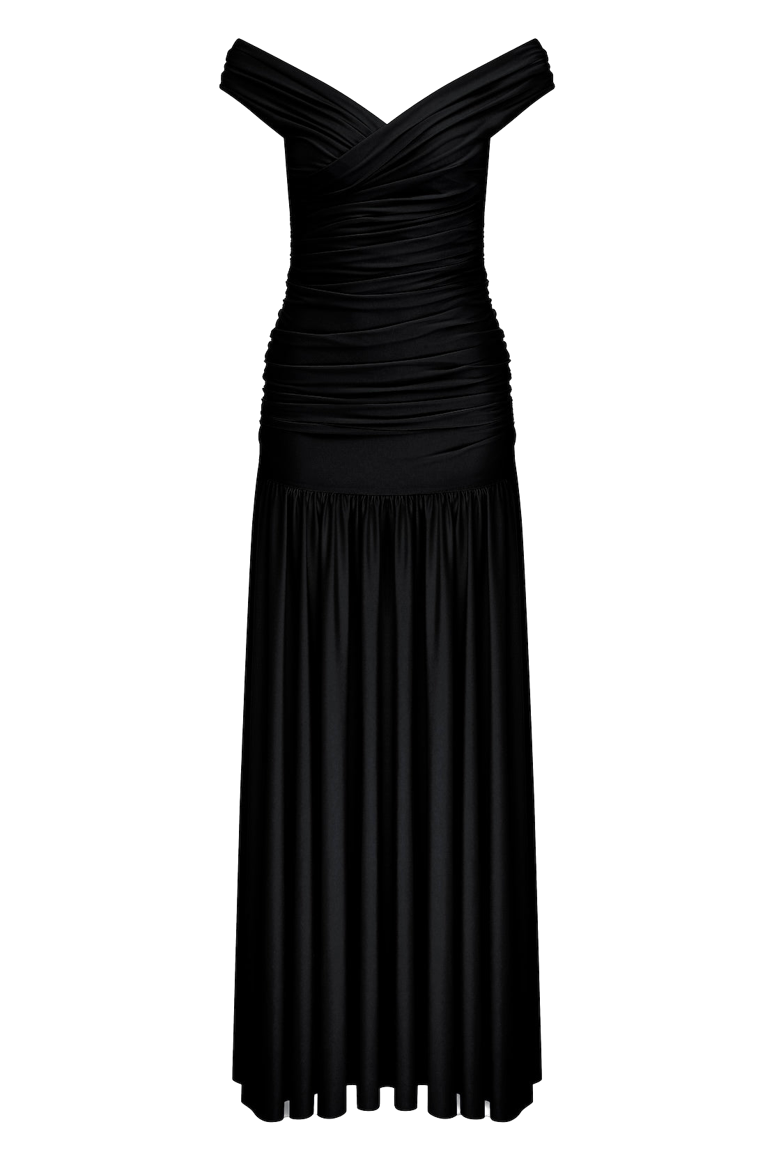 Shop Nazli Ceren Purley Jersey Long Dress In Black