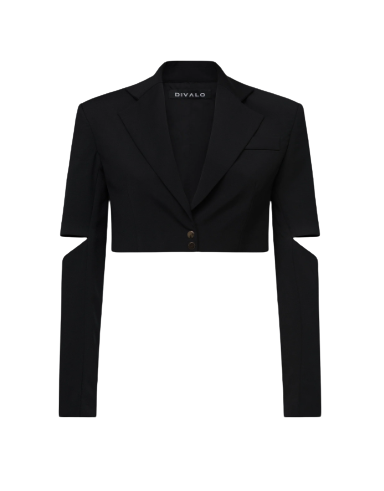 Divalo Palmira Crop Blazer In Black