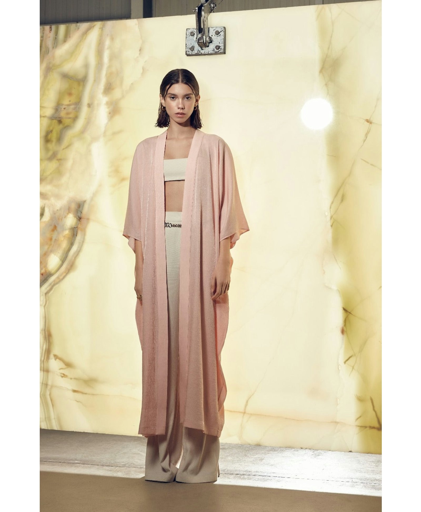 Rache Kaftan in Salmon Pink made by Nazli Ceren