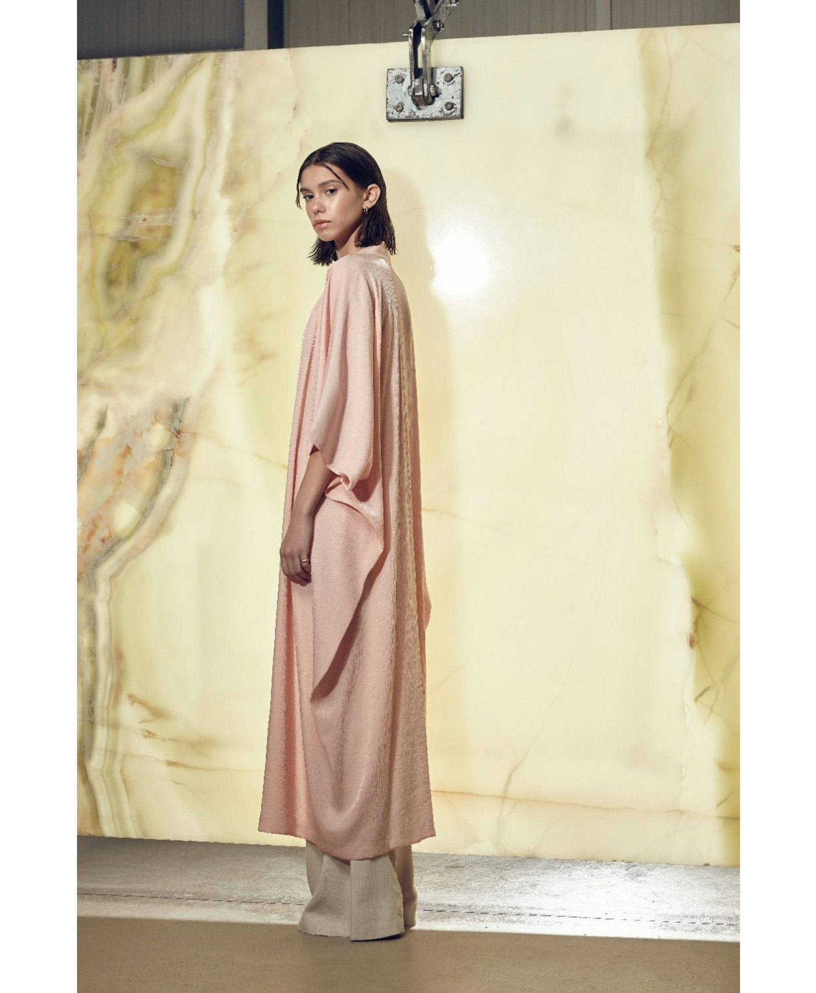 Rache Kaftan in Salmon Pink made by Nazli Ceren