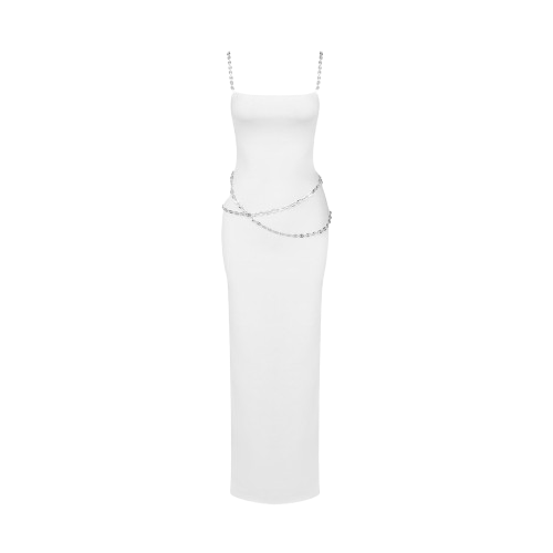 Daniele Morena White Mini Chains Dress