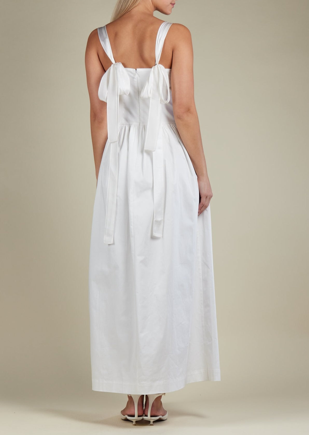 Shop Murlong Cres Elsa Maxi Dress White