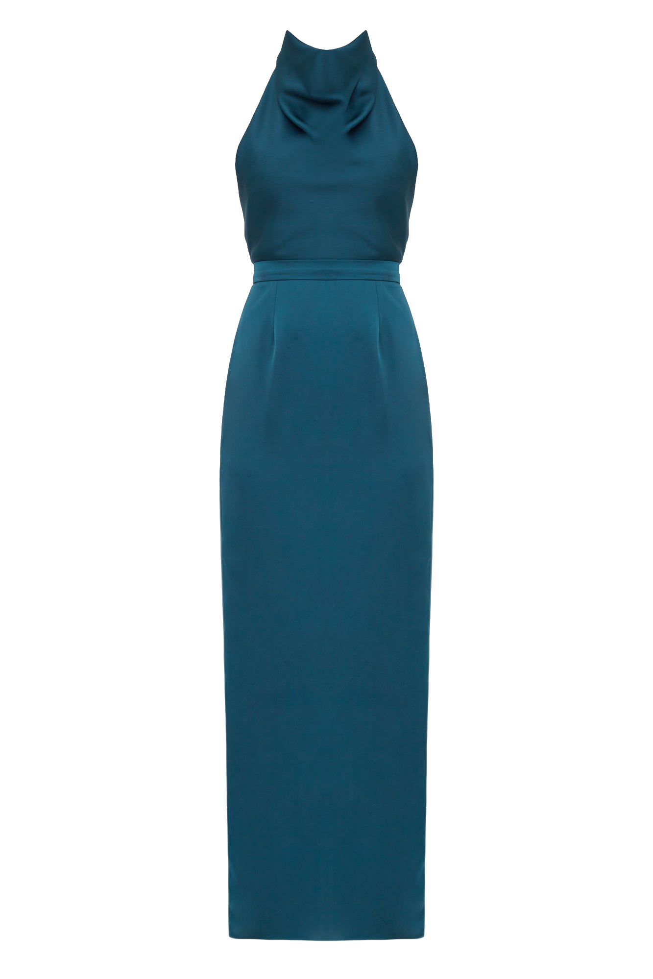 Undress Casandra Blue Maxi Evening Dress With Cowl Neck