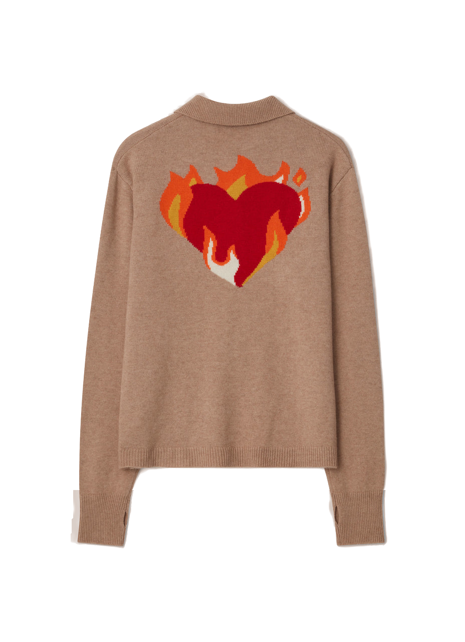 Shop Cloeys Heart In Flames Cashmere
