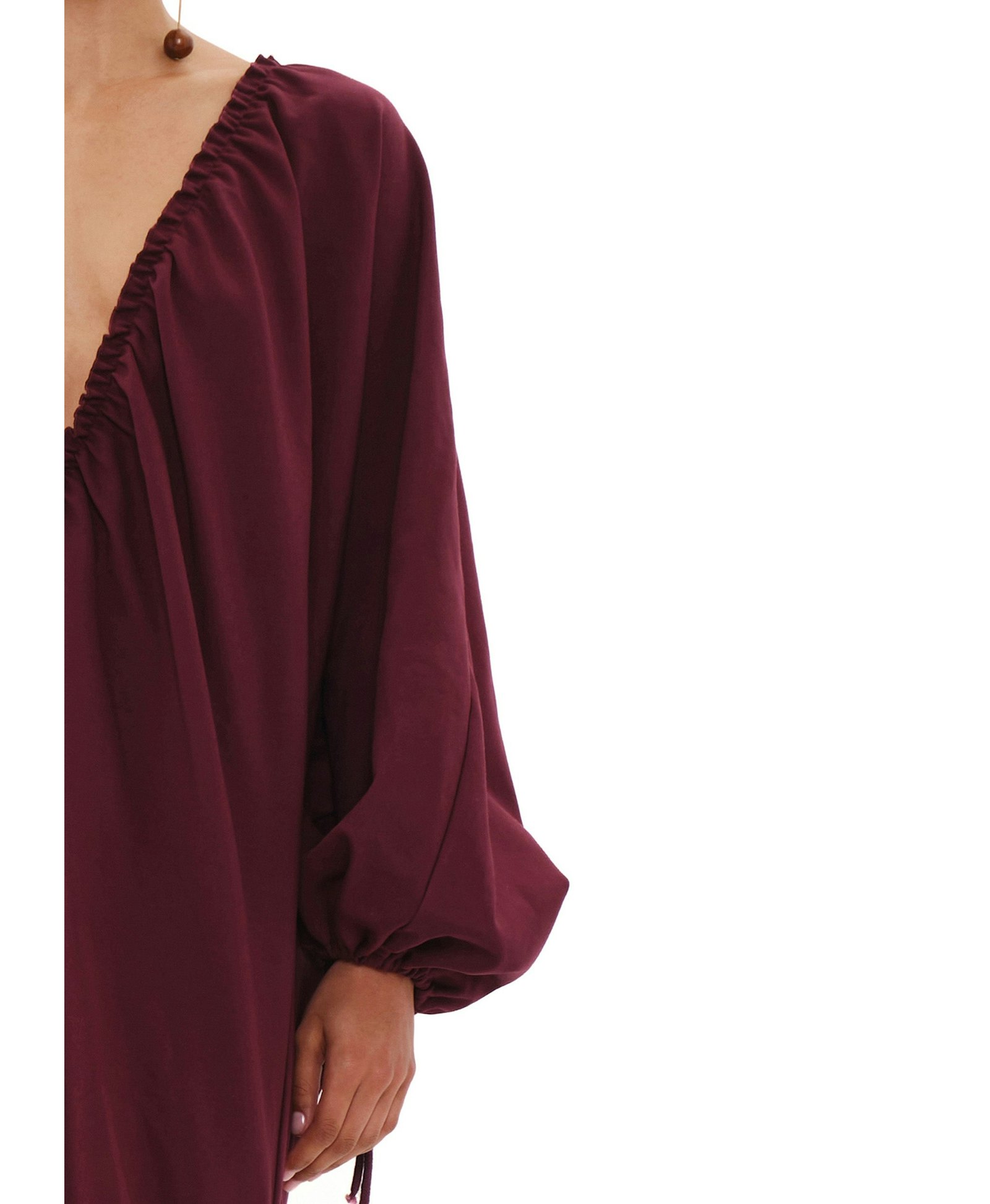 META MAXI DRESS - DARK PLUM made by Andrea Iyamah
