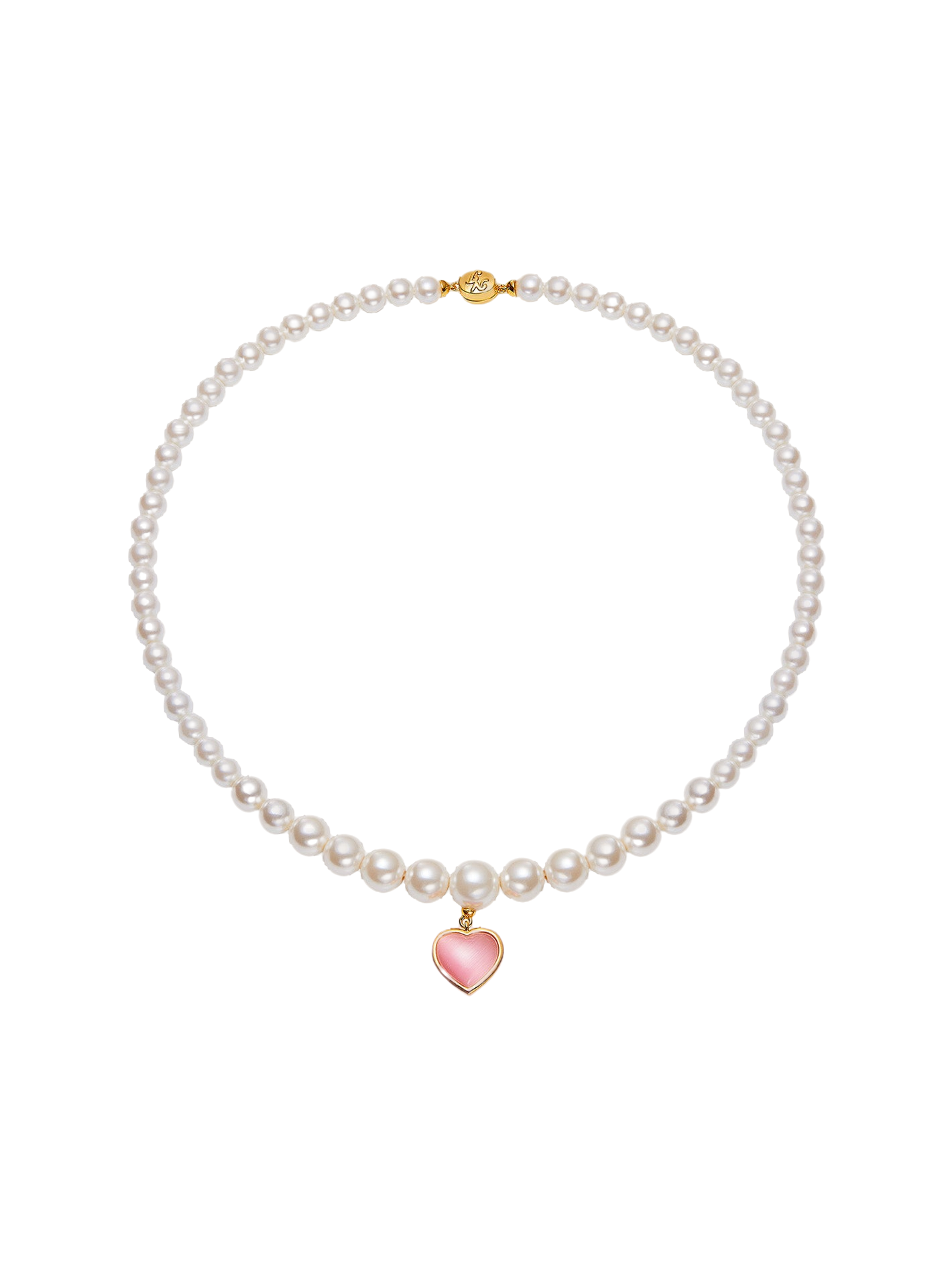 Nana Jacqueline Lisette Heart Necklace In White