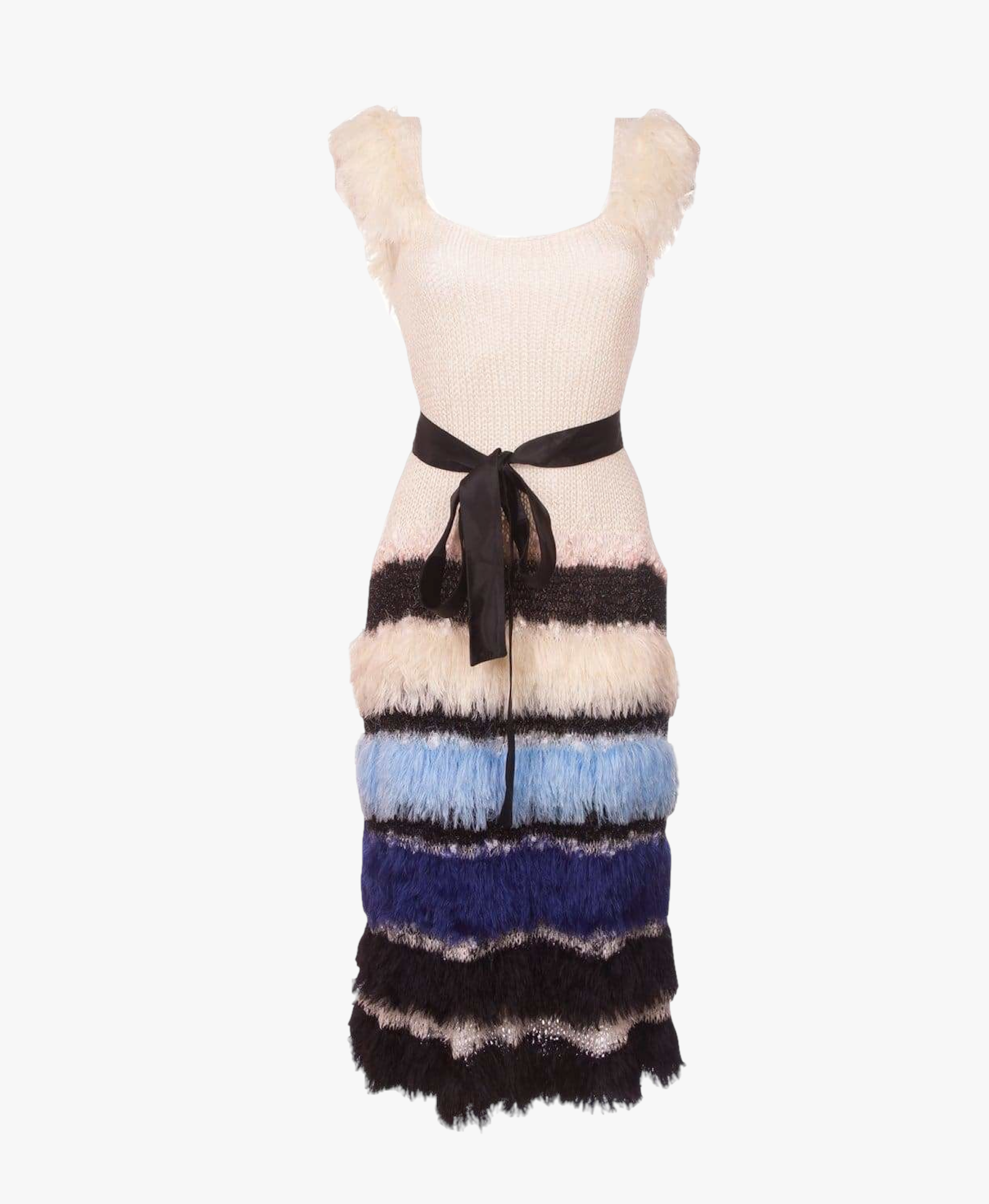 Sundown Handmade Multicolor Knit Dress made by ANDREEVA