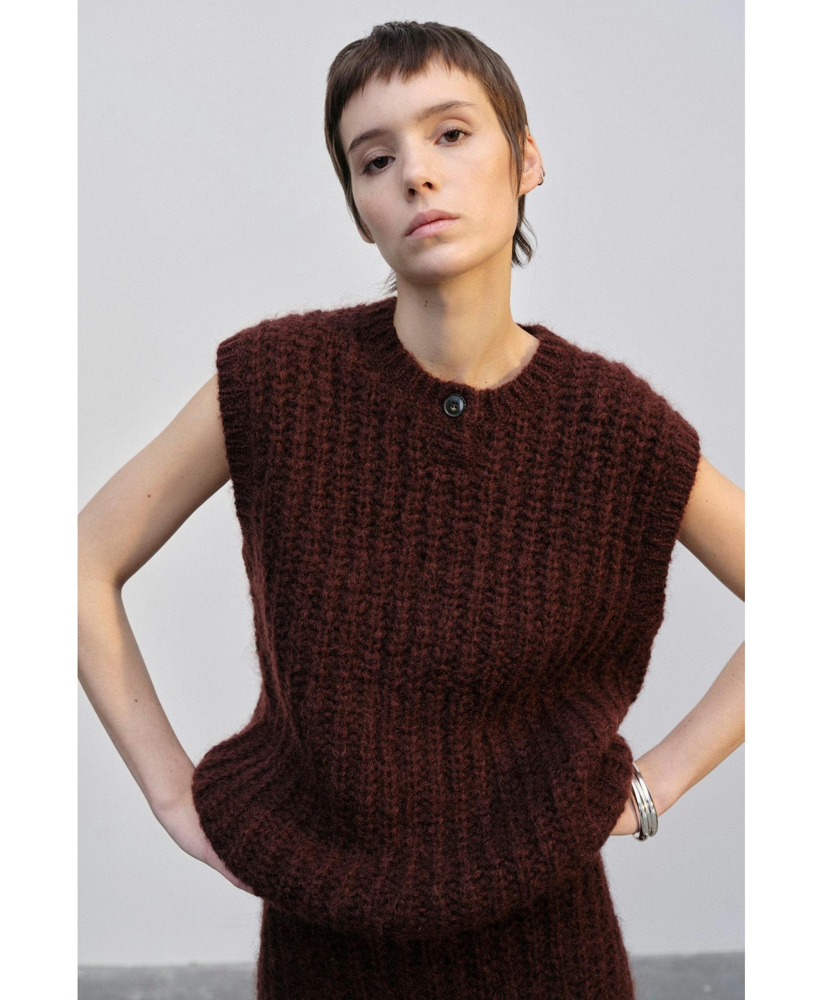 Sonny Knit Top - Oxblood made by HERSKIND