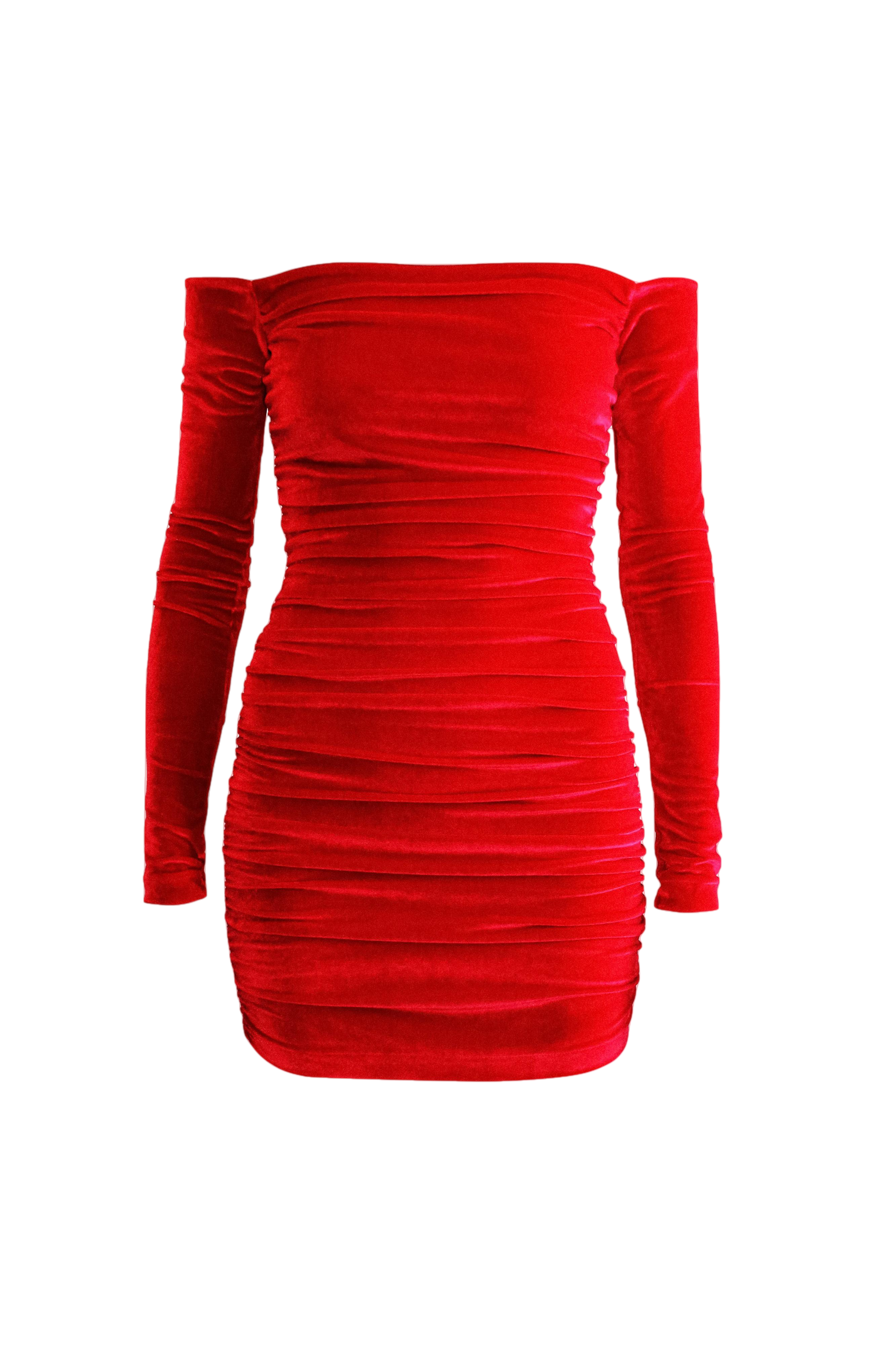 L’momo Essential Velvet Mini Dress In Red