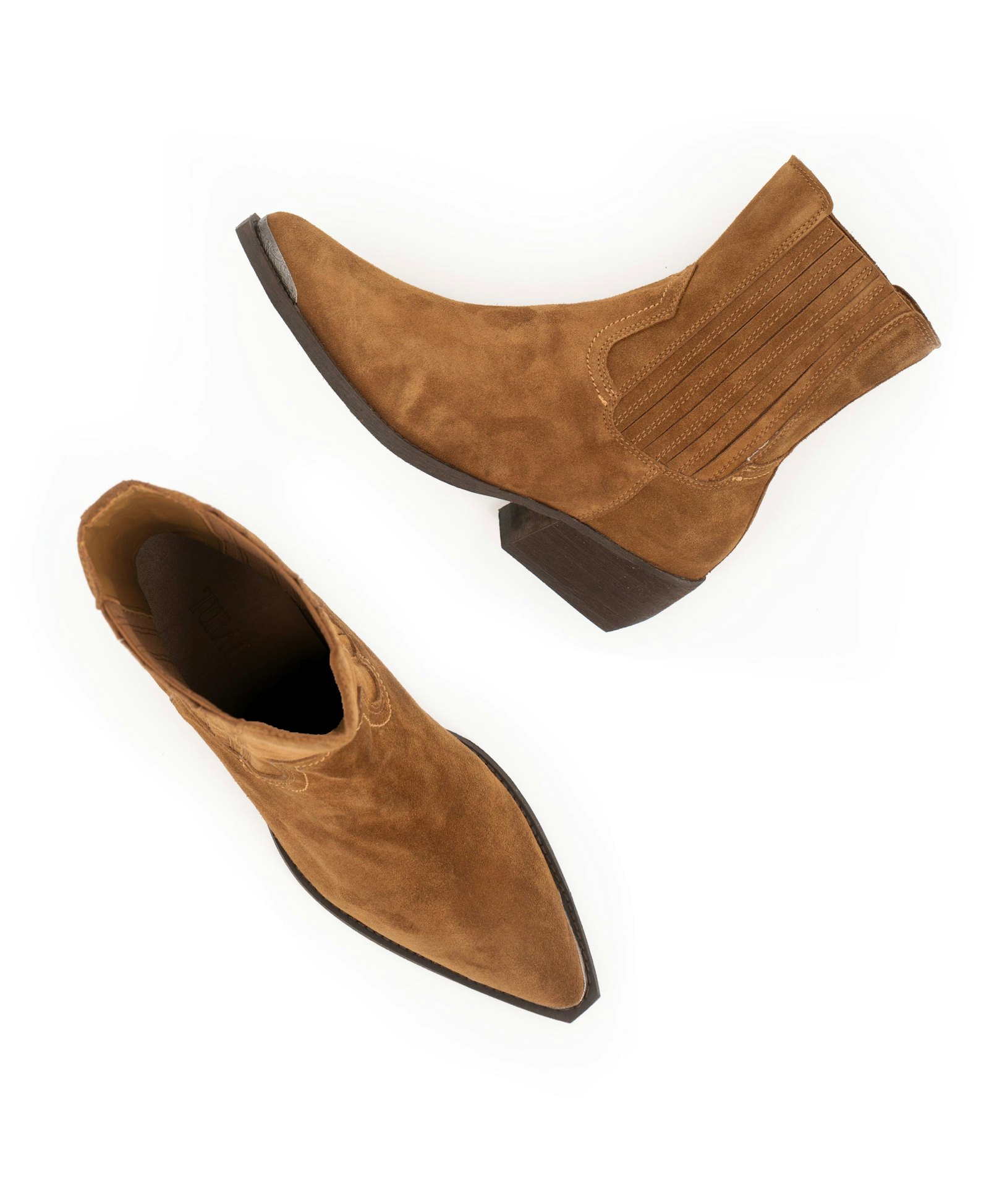 BROWN SUEDE BOOTIES made by Toral