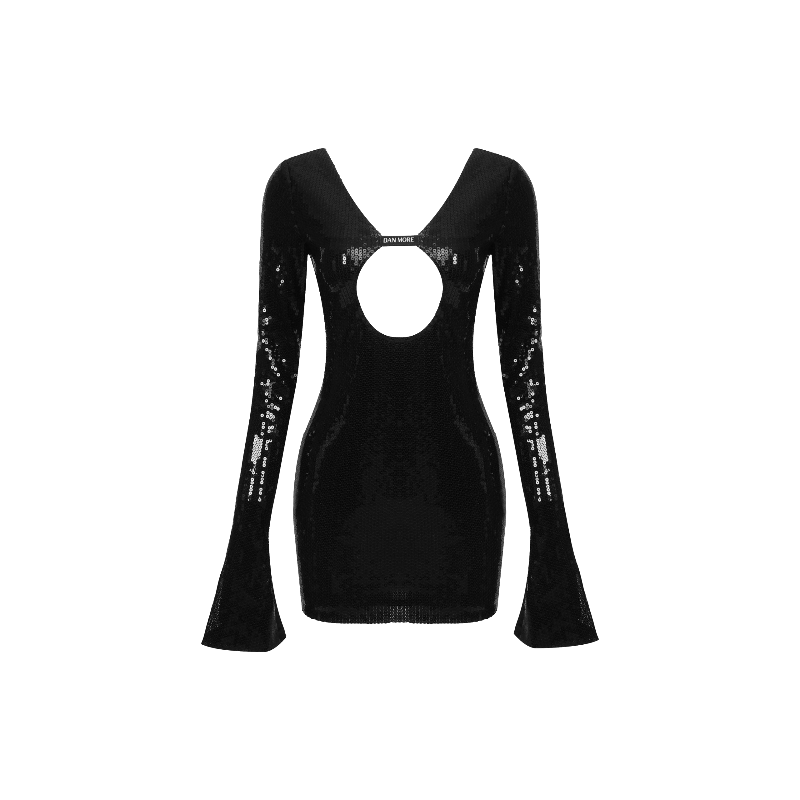 Daniele Morena Black Sequins Mini Dress