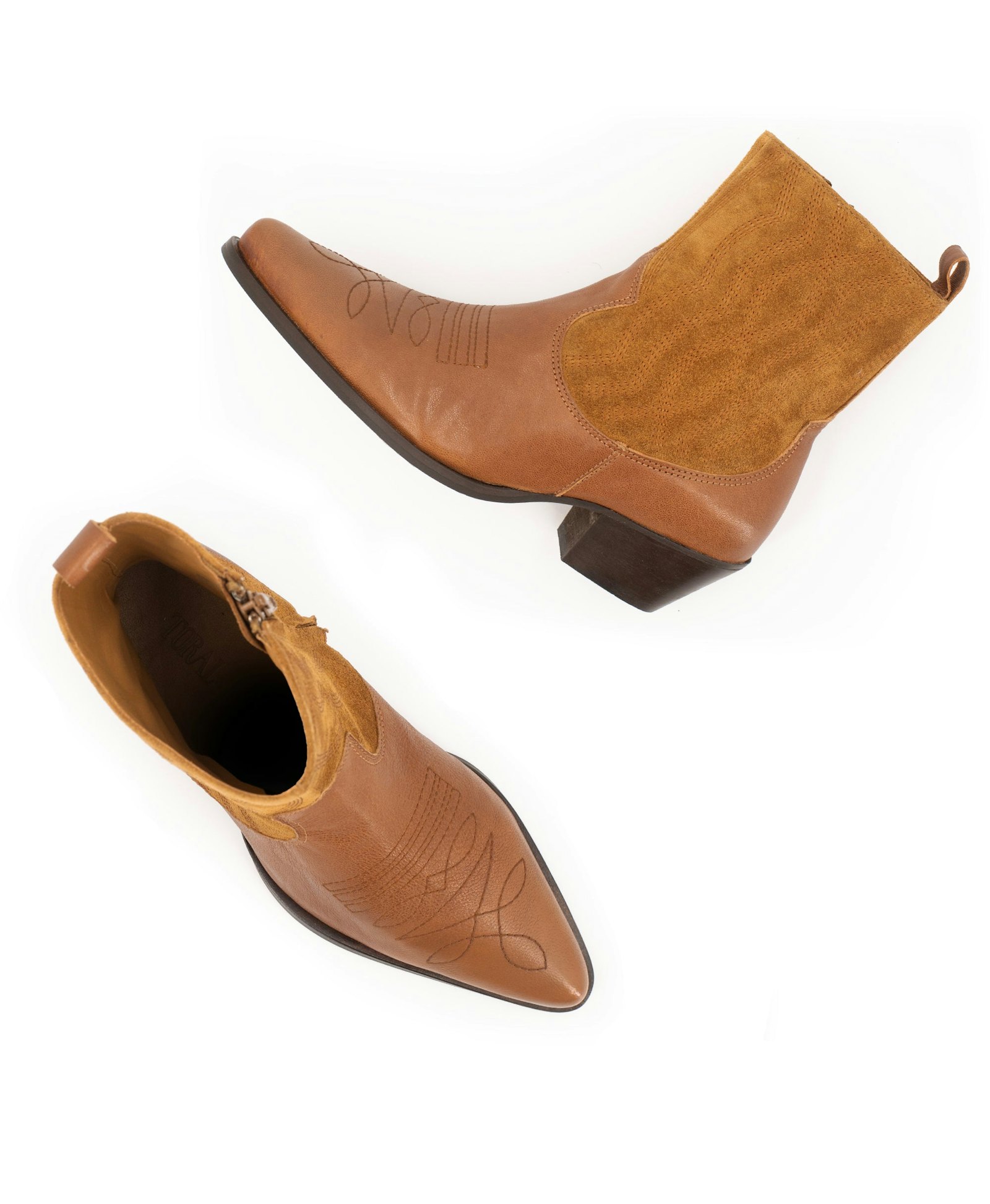 TORAL SUEDE WESTERN BOOTIES made by Toral