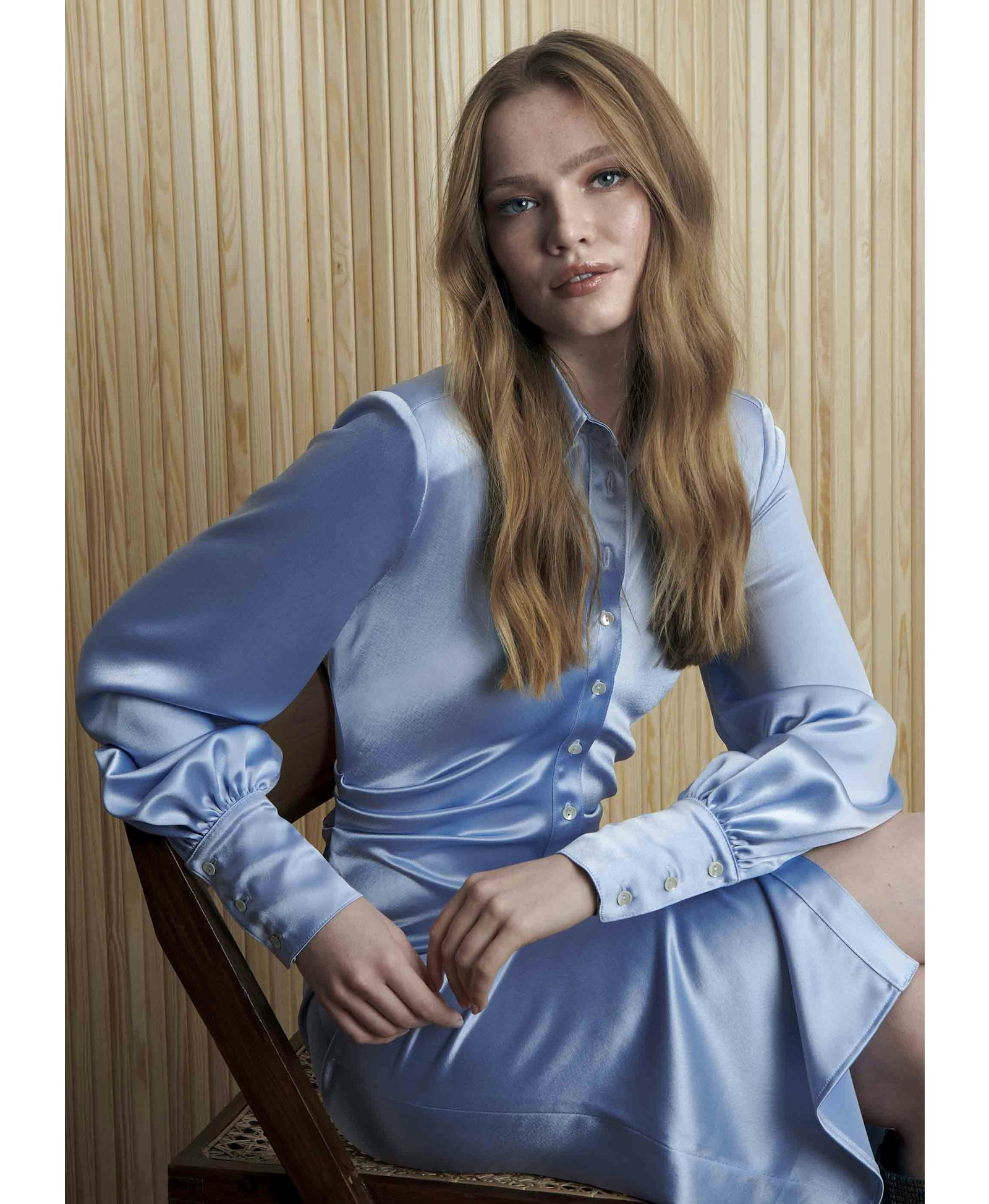 Brooke Dress in Blue made by AÉRYNE