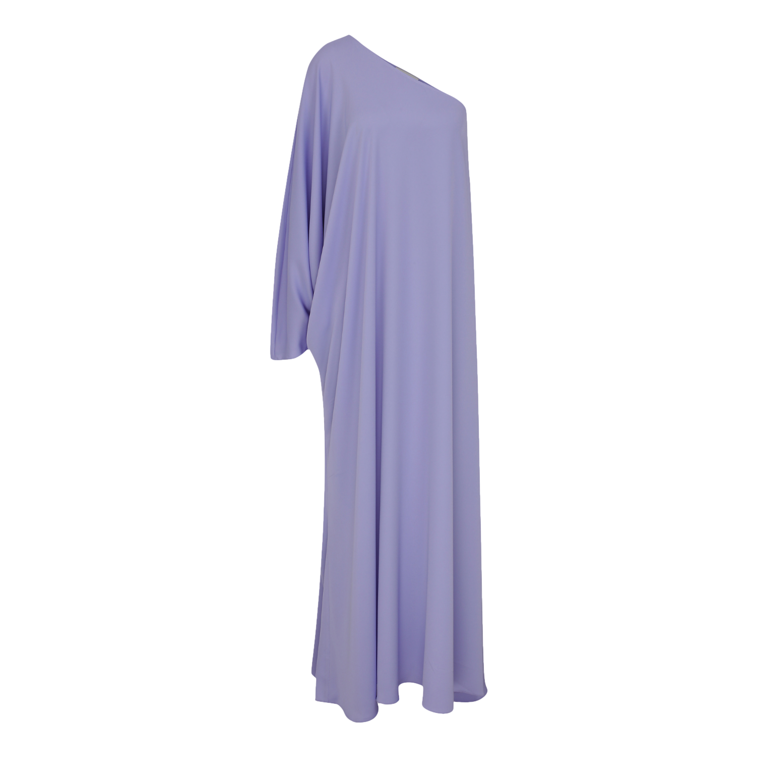 Nazli Ceren Venus One-shoulder Maxi Dress In Lavender In Pink/purple