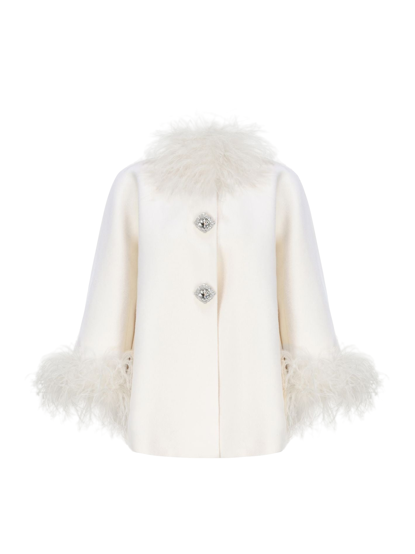 Nana Jacqueline Angelica Feather Coat (white)