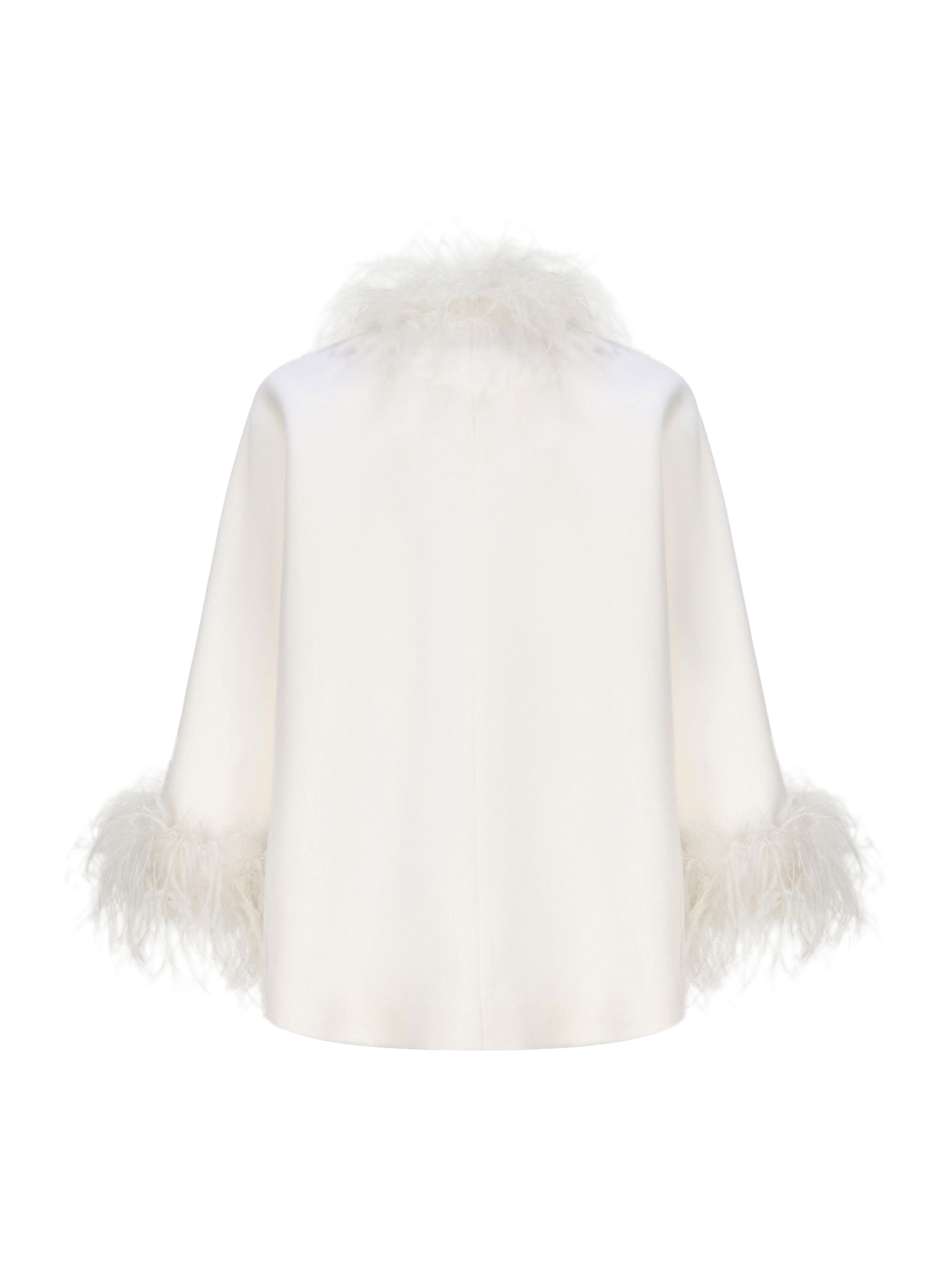 Shop Nana Jacqueline Angelica Feather Coat (white)