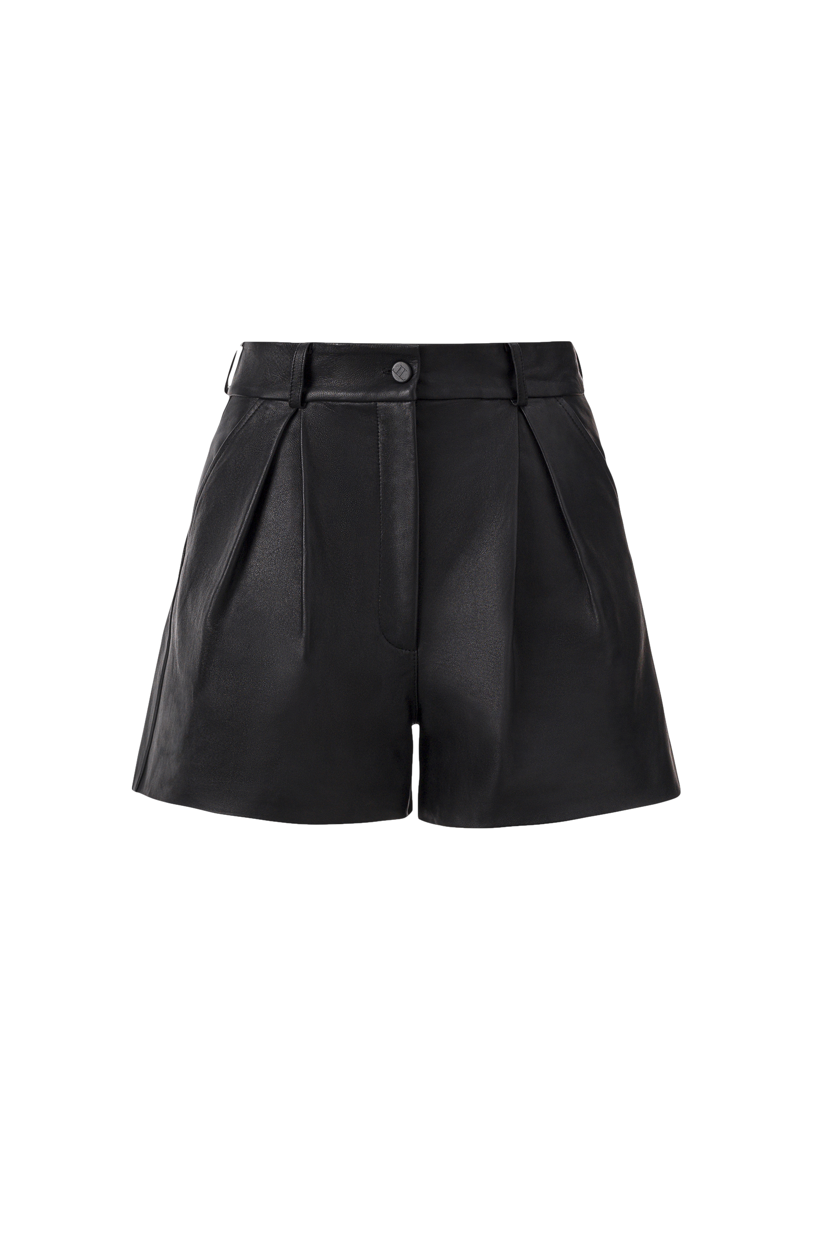 Lita Couture Leather Shorts In Black