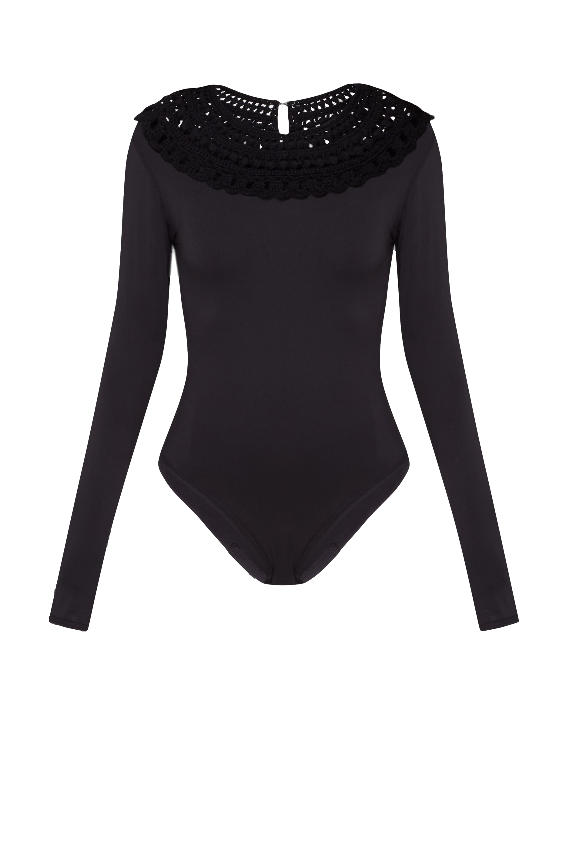 Malva Florea Knitted Bodysuit In Black Color