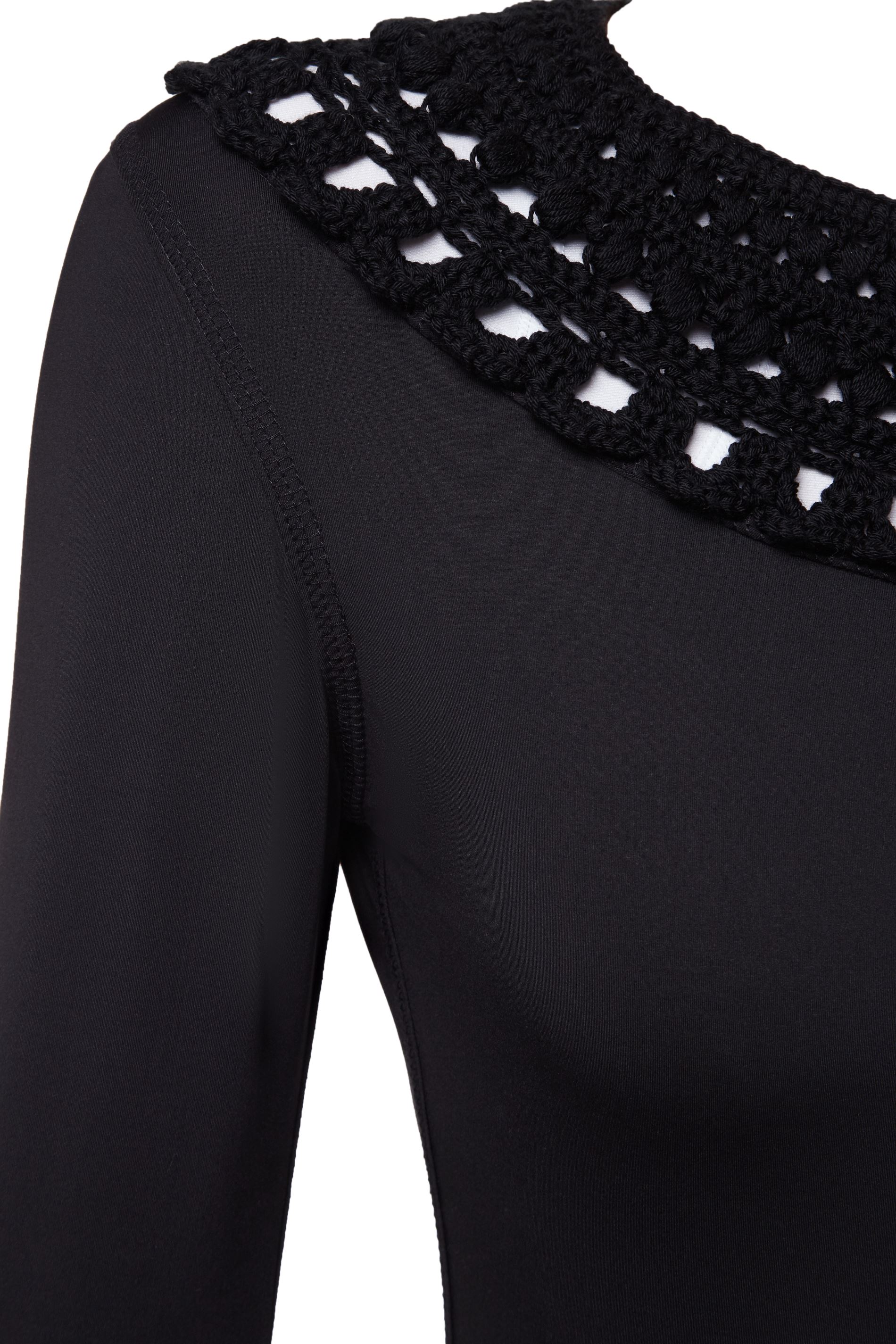 Shop Malva Florea Knitted Bodysuit In Black Color