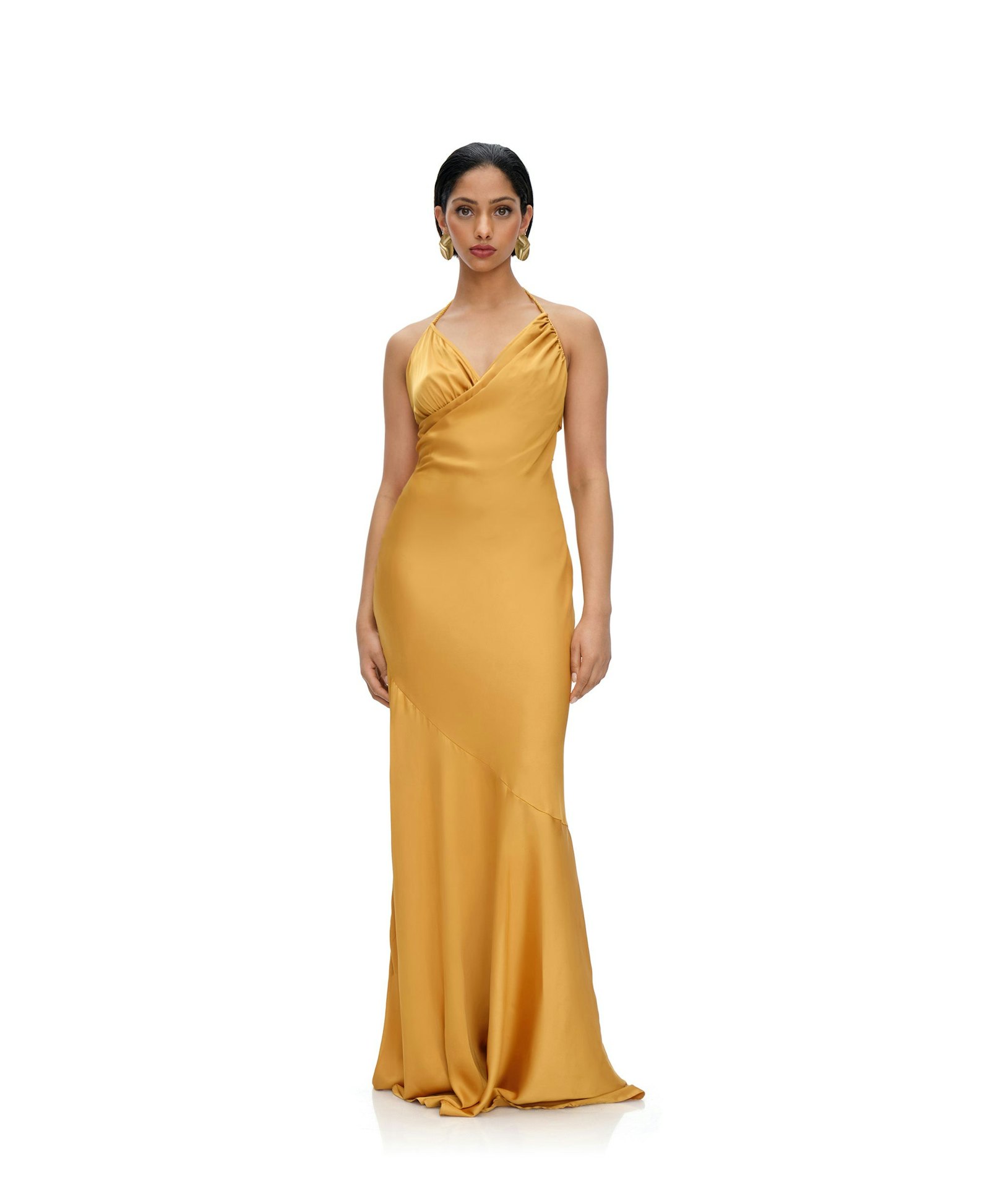 TIRO DRESS - MUSTARD made by Andrea Iyamah