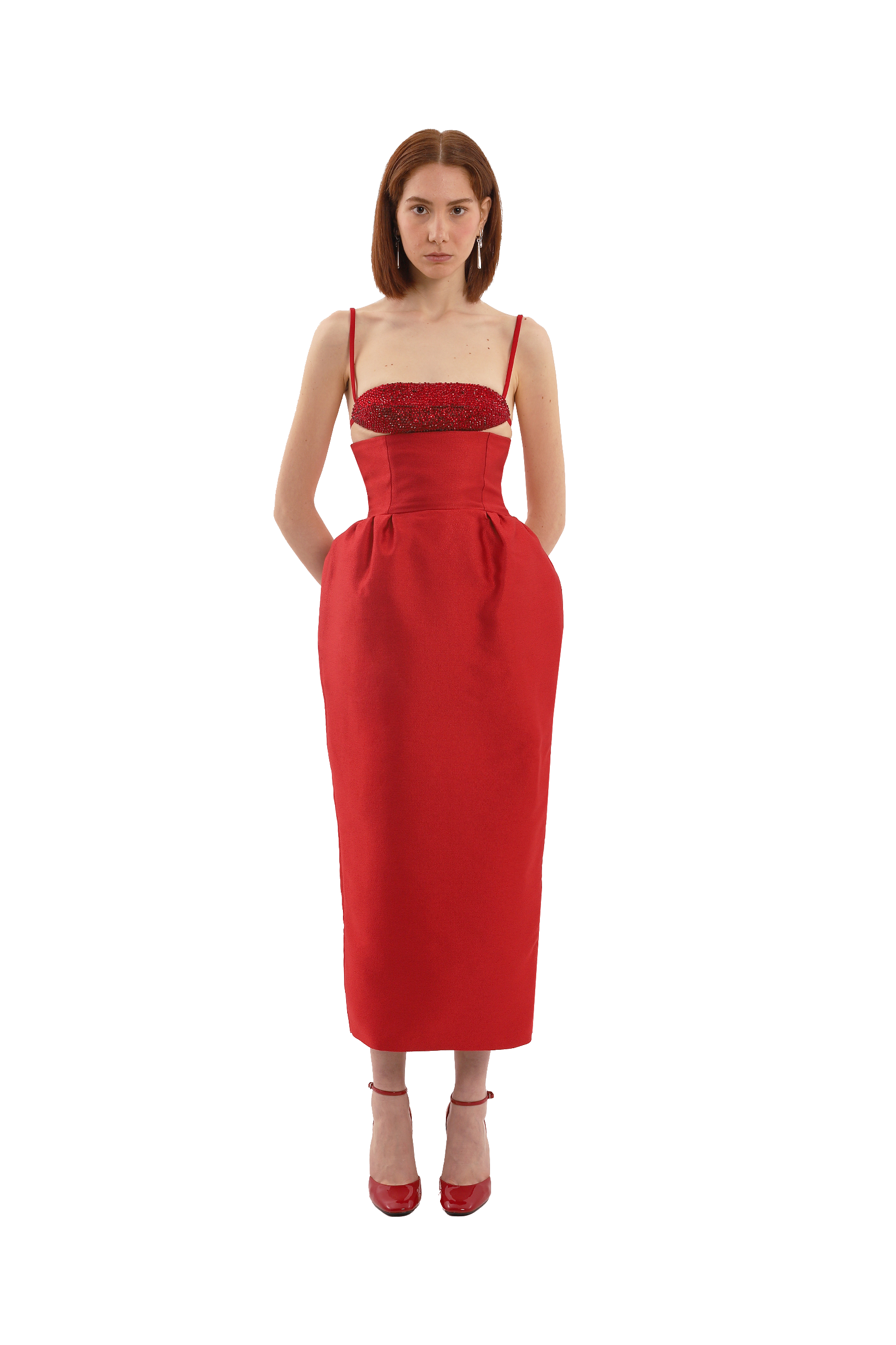 Shop Compte Spain Red Volume Skirt