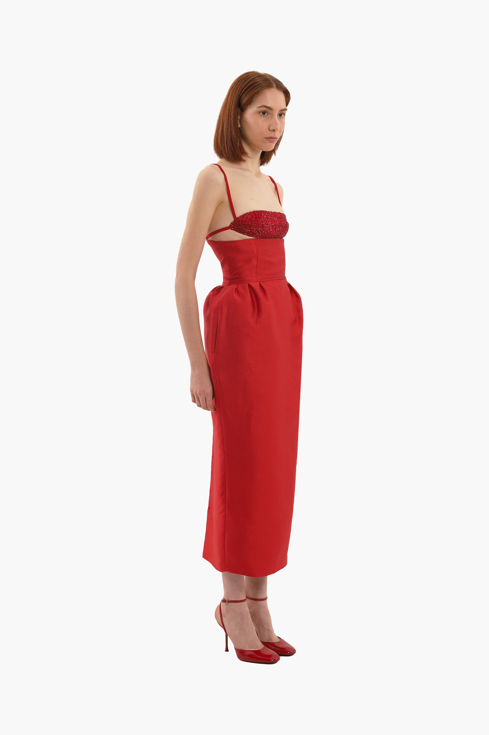 Shop Compte Spain Red Volume Skirt