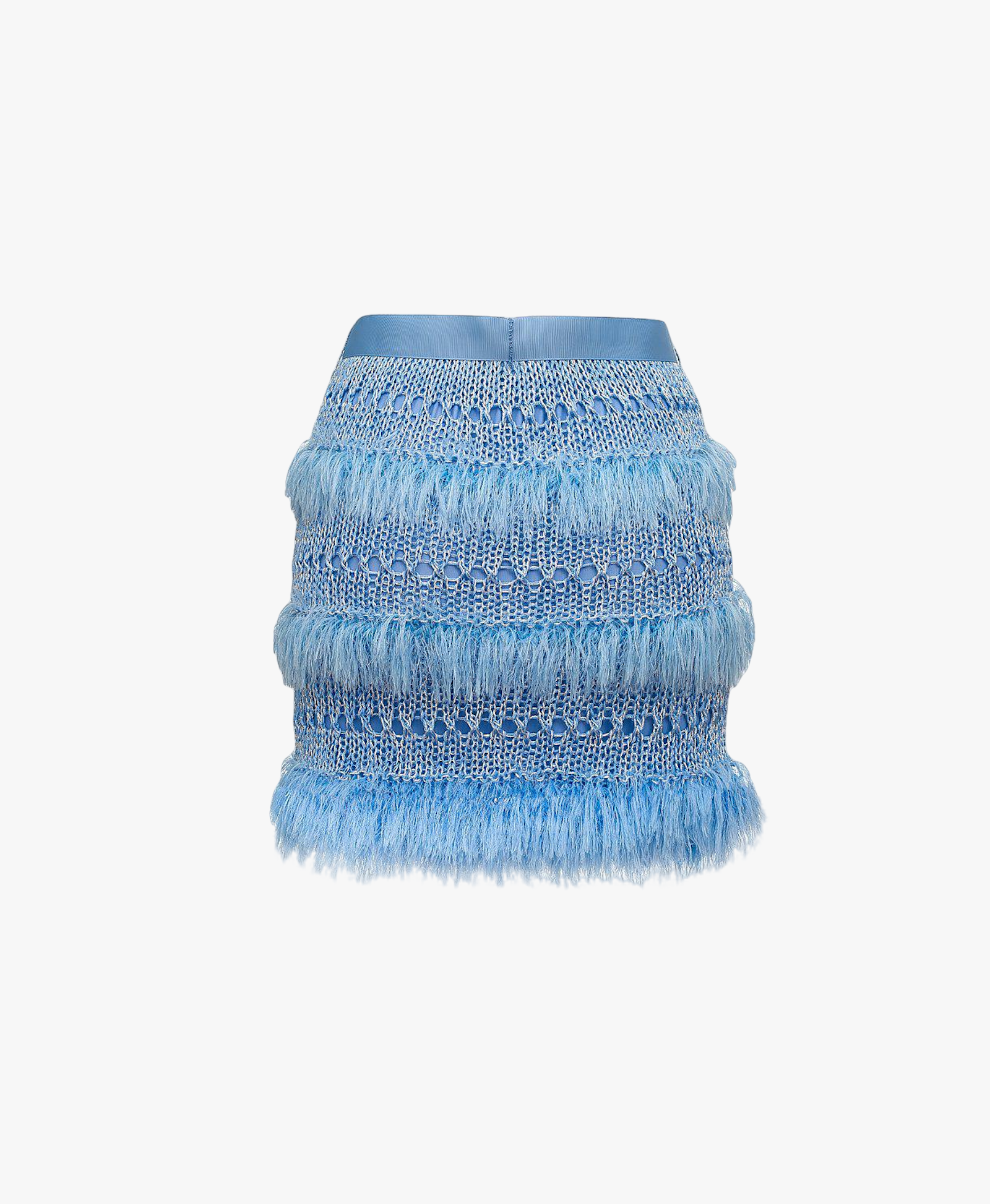 Blue Handmade Knit Skirt made by ANDREEVA