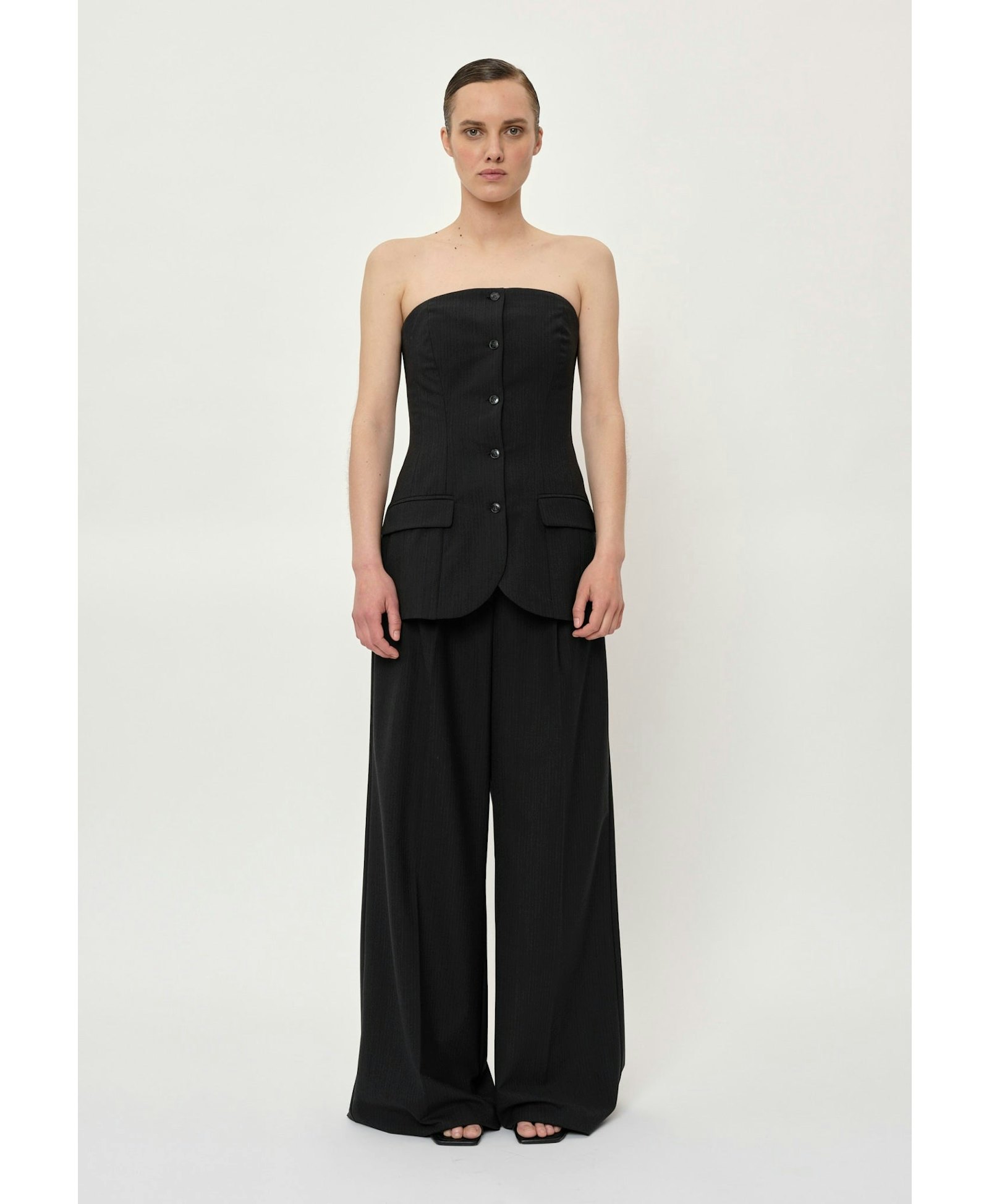 Kelly Pants - Dark Grey Pinstripe made by HERSKIND