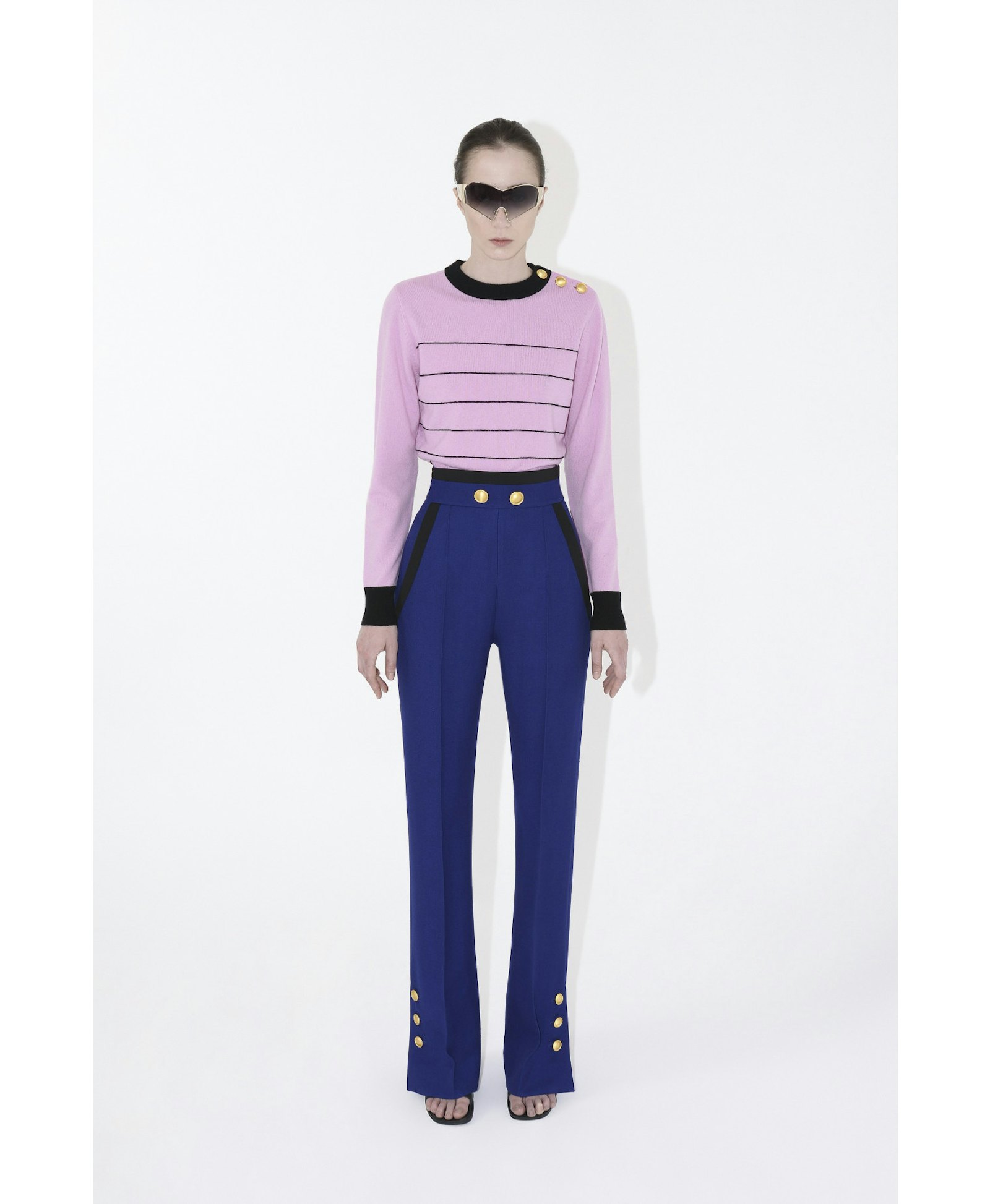 WOOL-CASHMERE STRIPED SWEATER made by KEBURIA