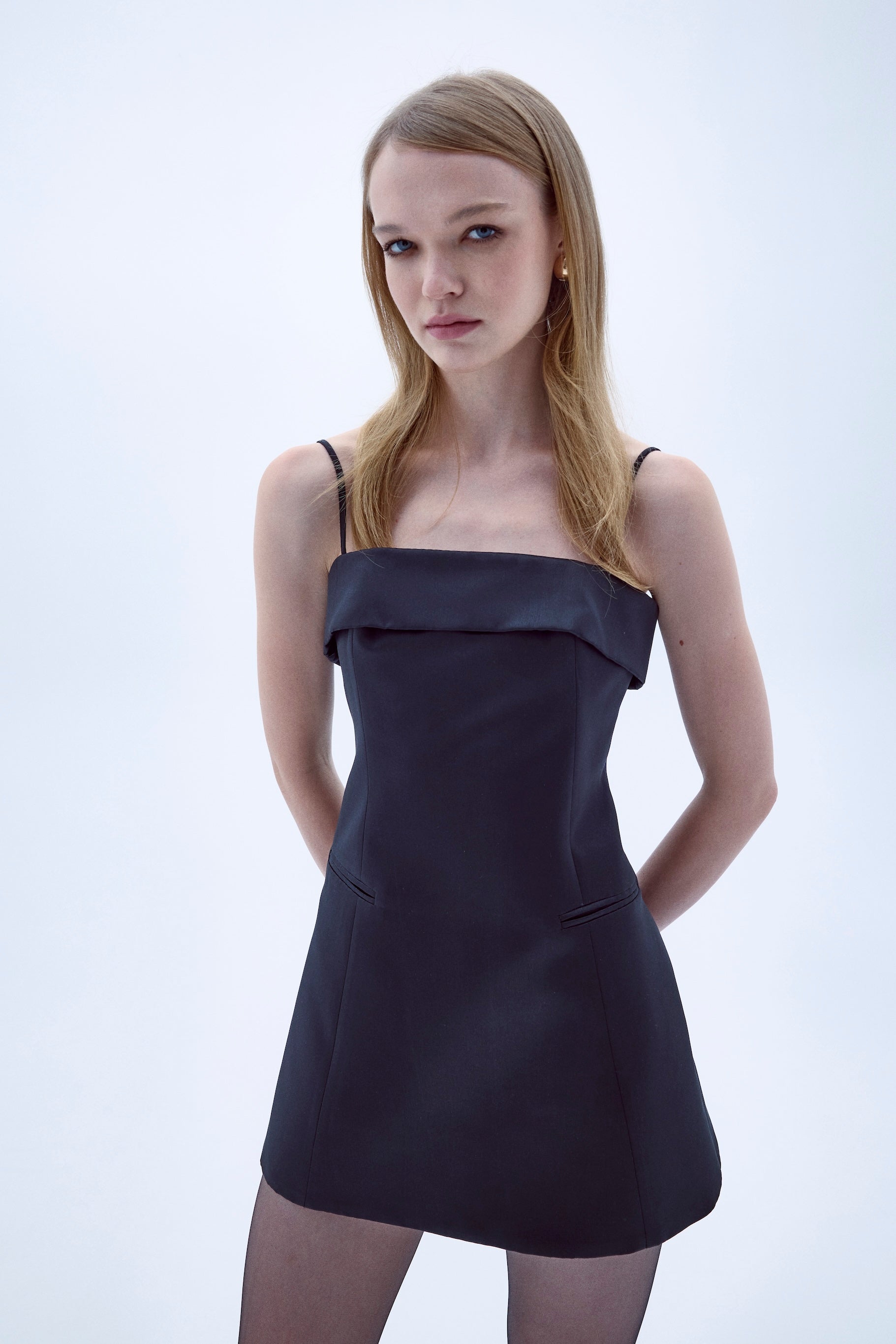 Shop Nazli Ceren Gaia Mini Dress In Black