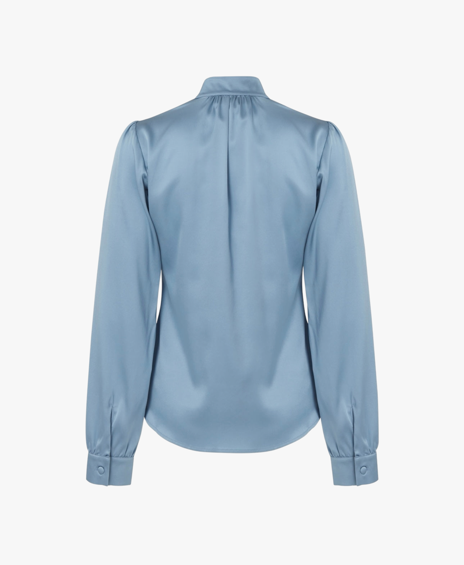 Open Collar Silk Blouse With Long Sleeves Jeans made by Vesna W