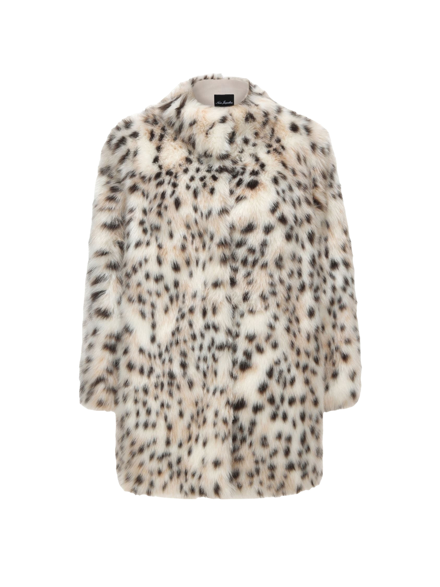 Nana Jacqueline Adeline Fur Coat (leopard) In Beige