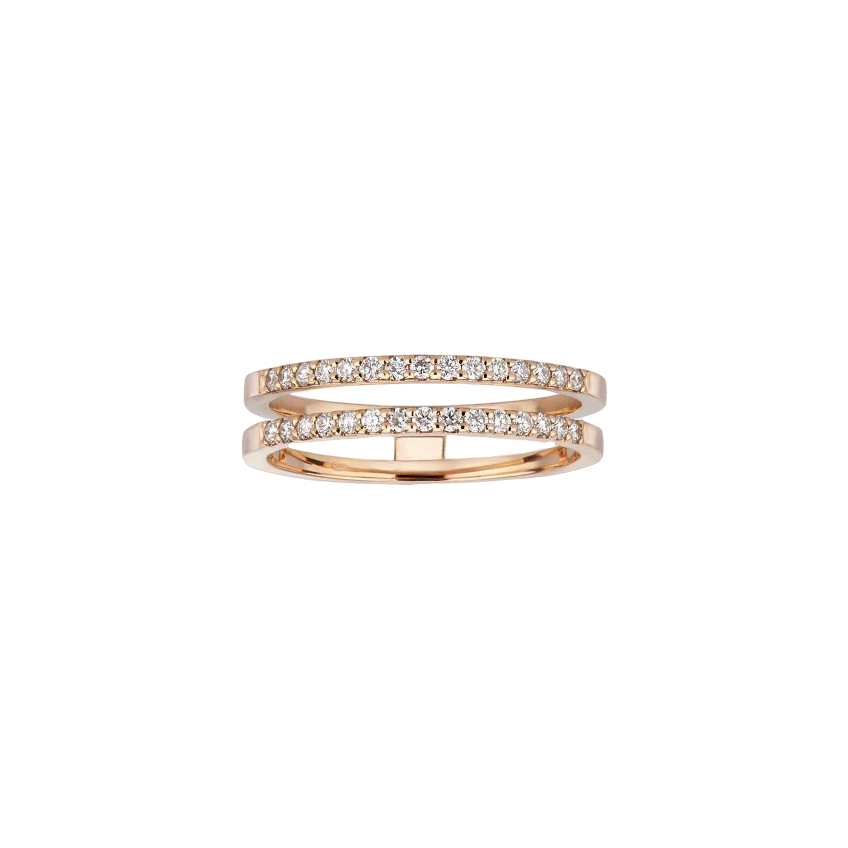 Shop Gold & Roses Anillo Double Half Band L