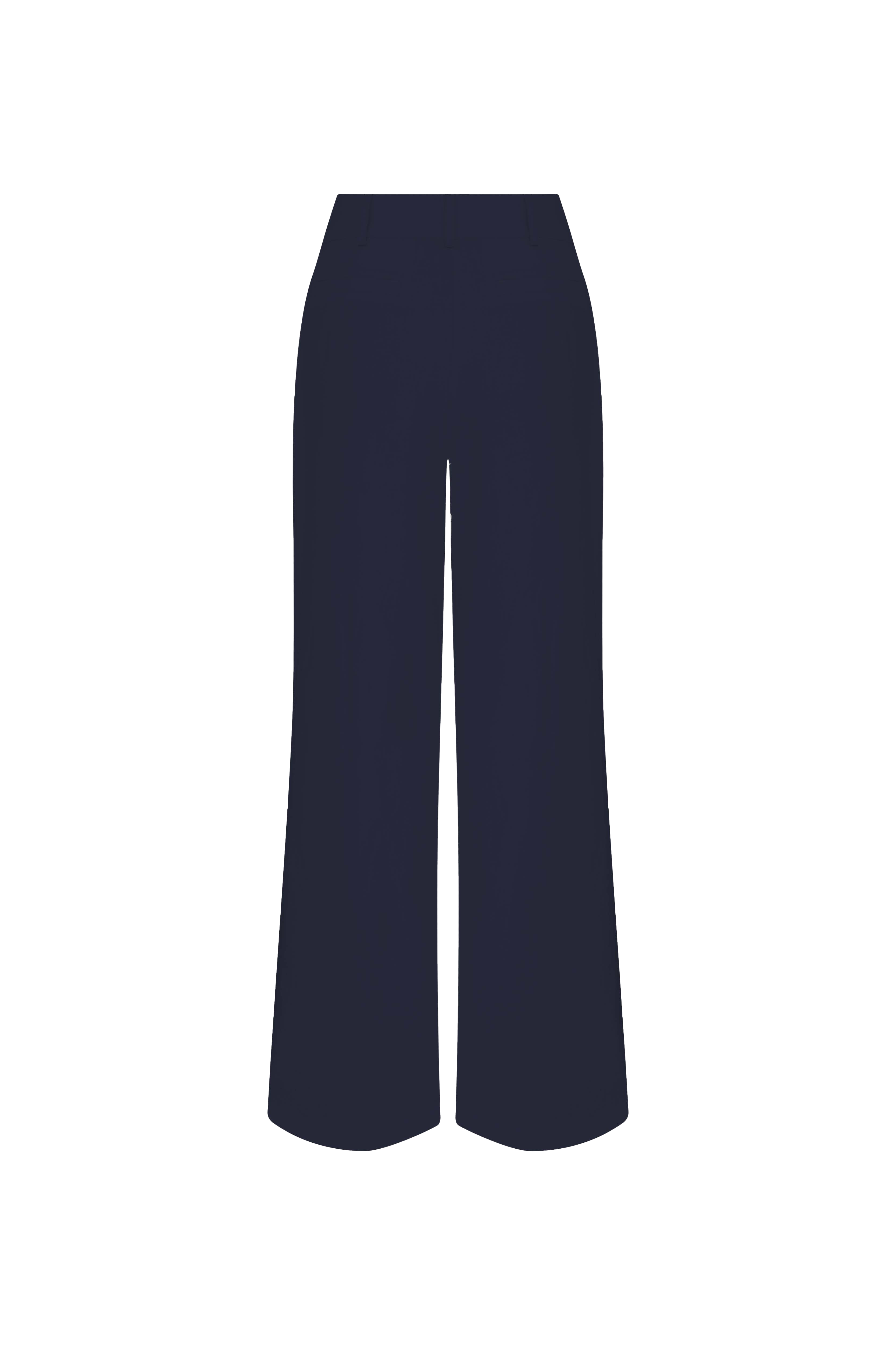 Shop Nazli Ceren Tina Linen Trousers In Dark Navy