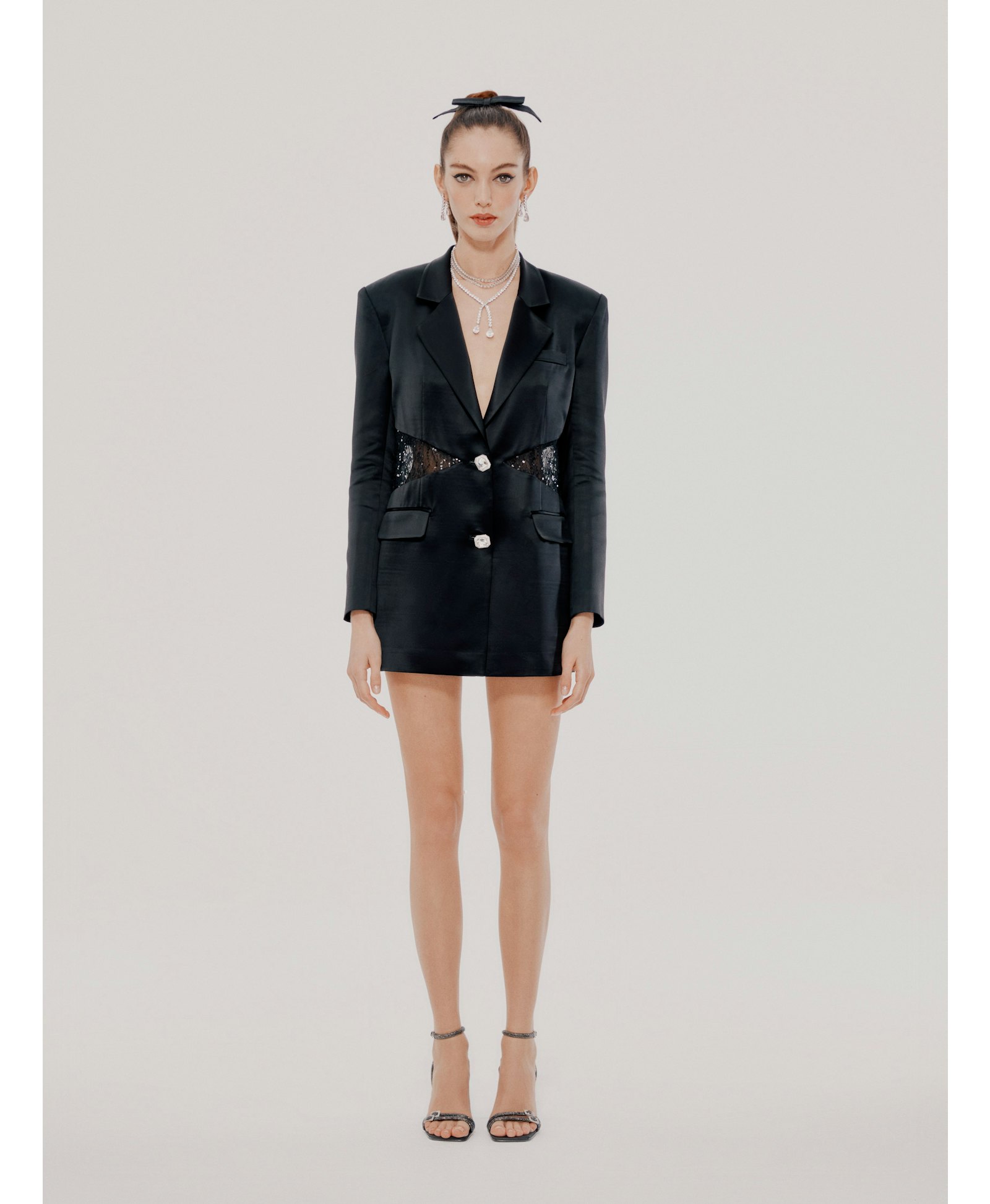 Black Liliana Blazer in Black made by Nana Jacqueline
