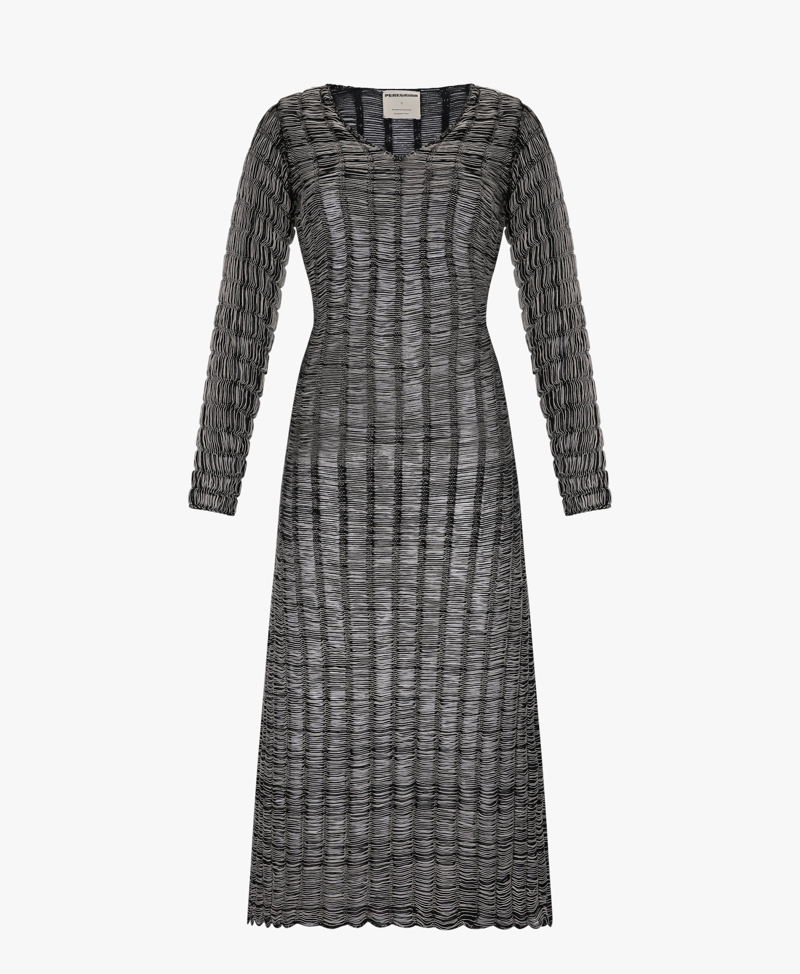 Cao Dress Beige Black made by Peregrina