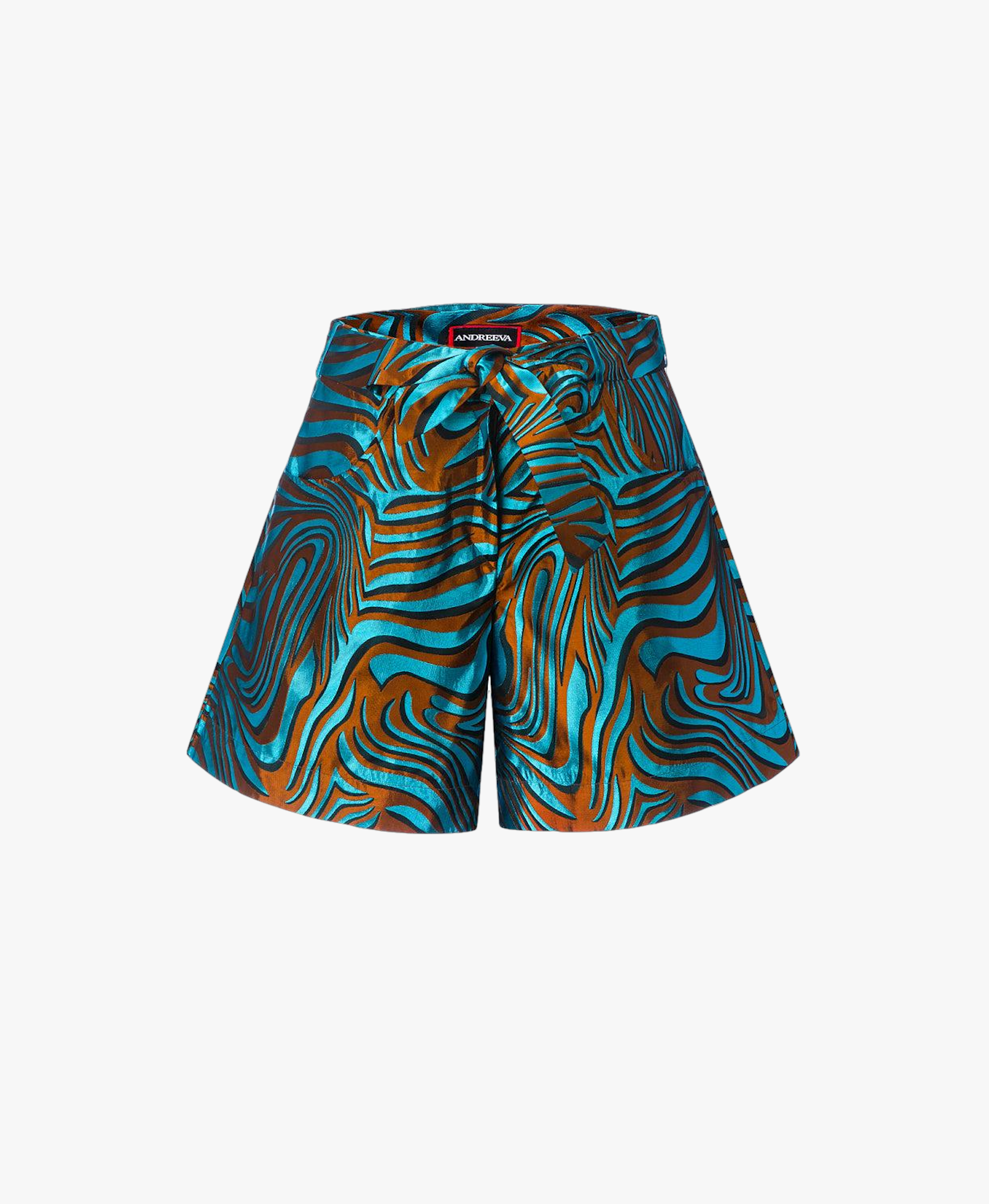 Mint Printed shorts made by ANDREEVA