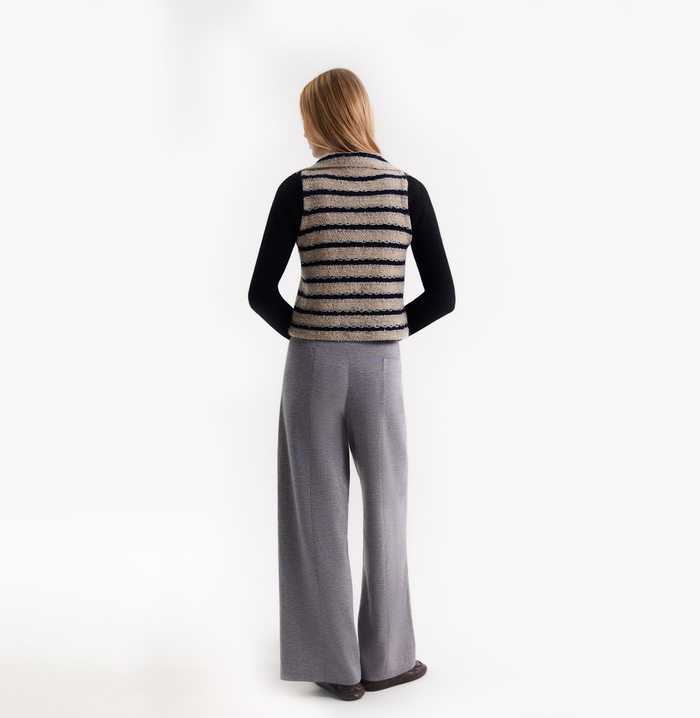 CRUSH Collection | METALLIC SHIMMERY WIDE-LEG PANTS