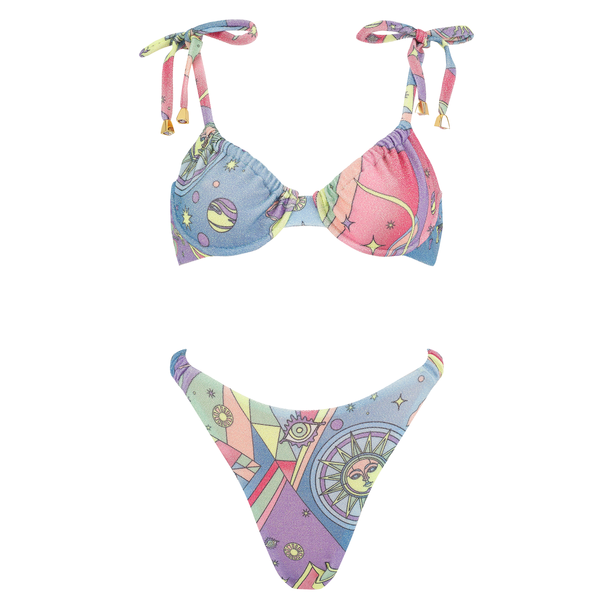 Oceanus Swimwear Britney Bikini In Multi Color